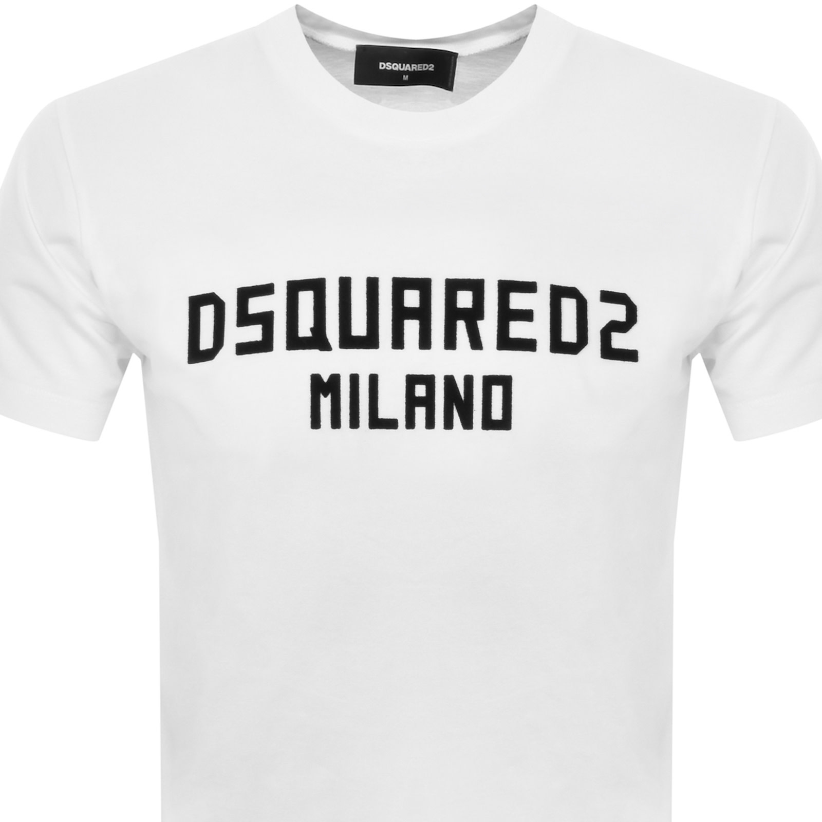 Dsquared2 White Crewneck T-shirt With Logo Lettering On The Front In White