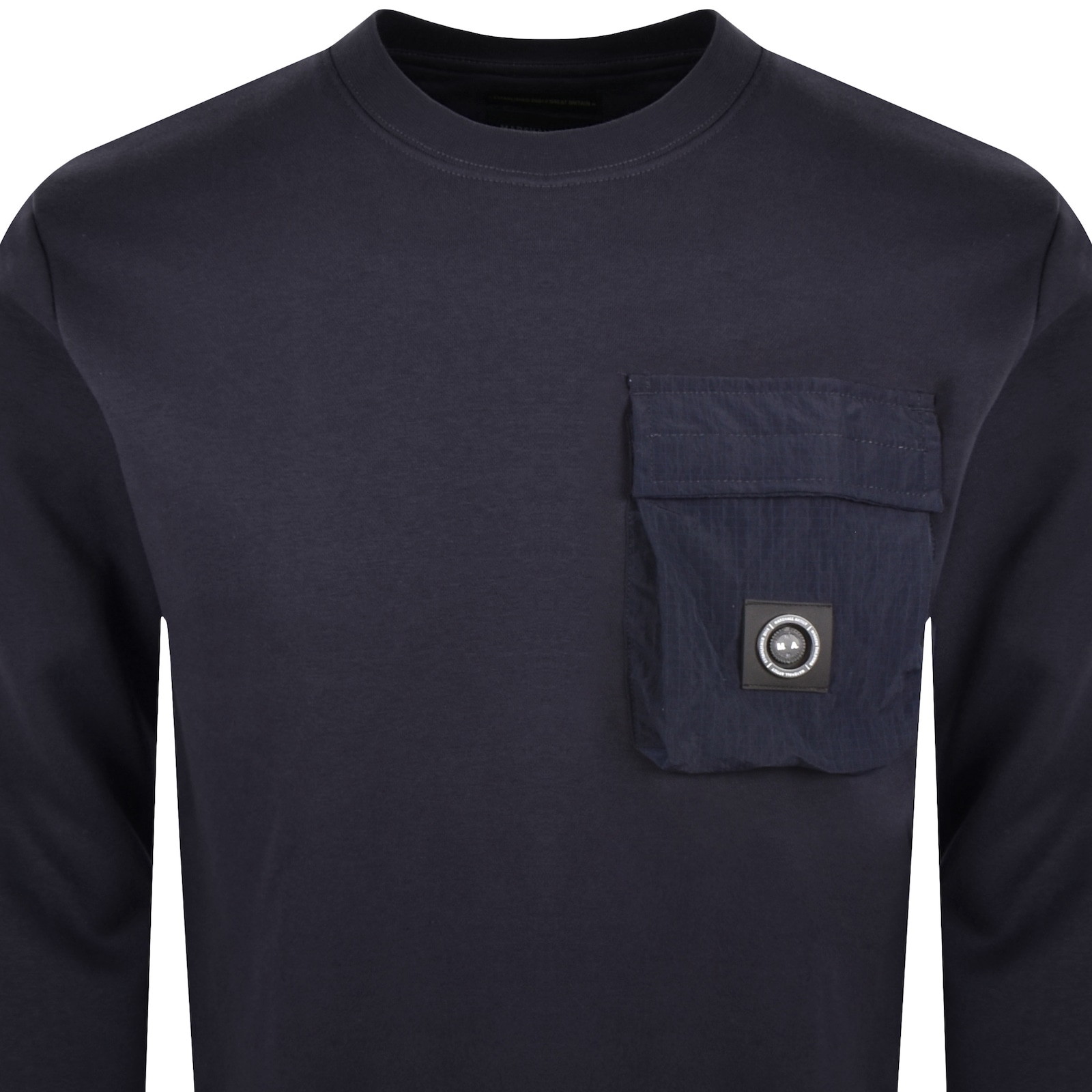 Marshall Artist Nevado Crew Neck Sweatshirt Navy In Navy