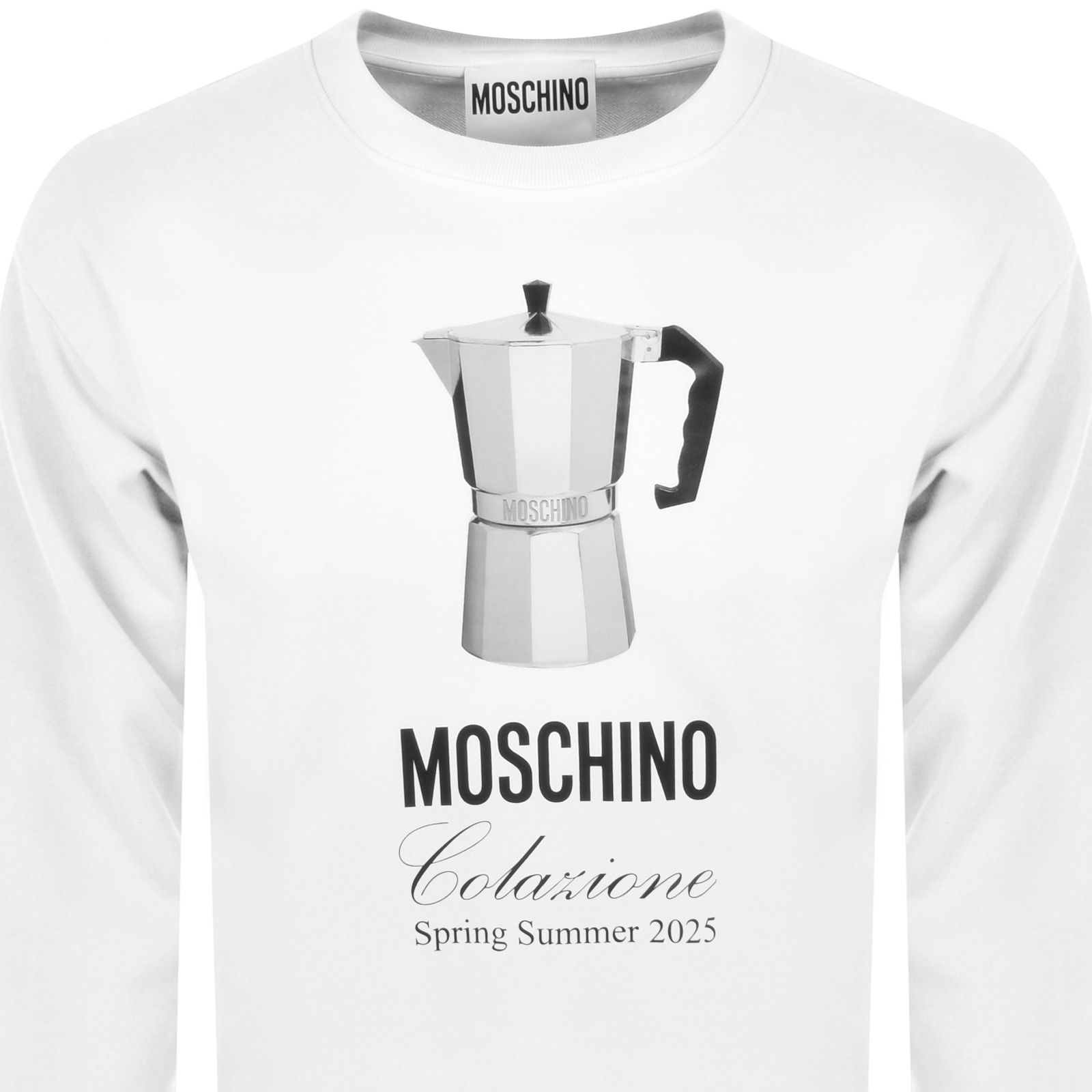 Moschino Breakfast Sweatshirt White In White