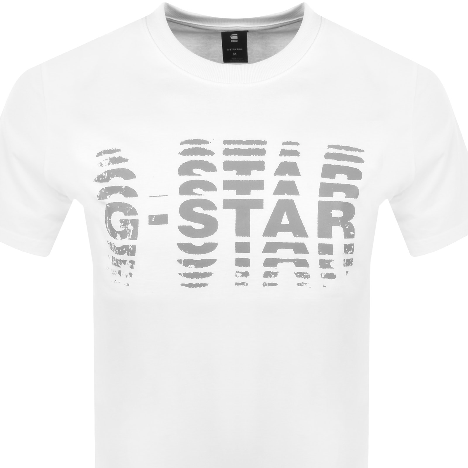 G-star Shattered Logo T Shirt White In White