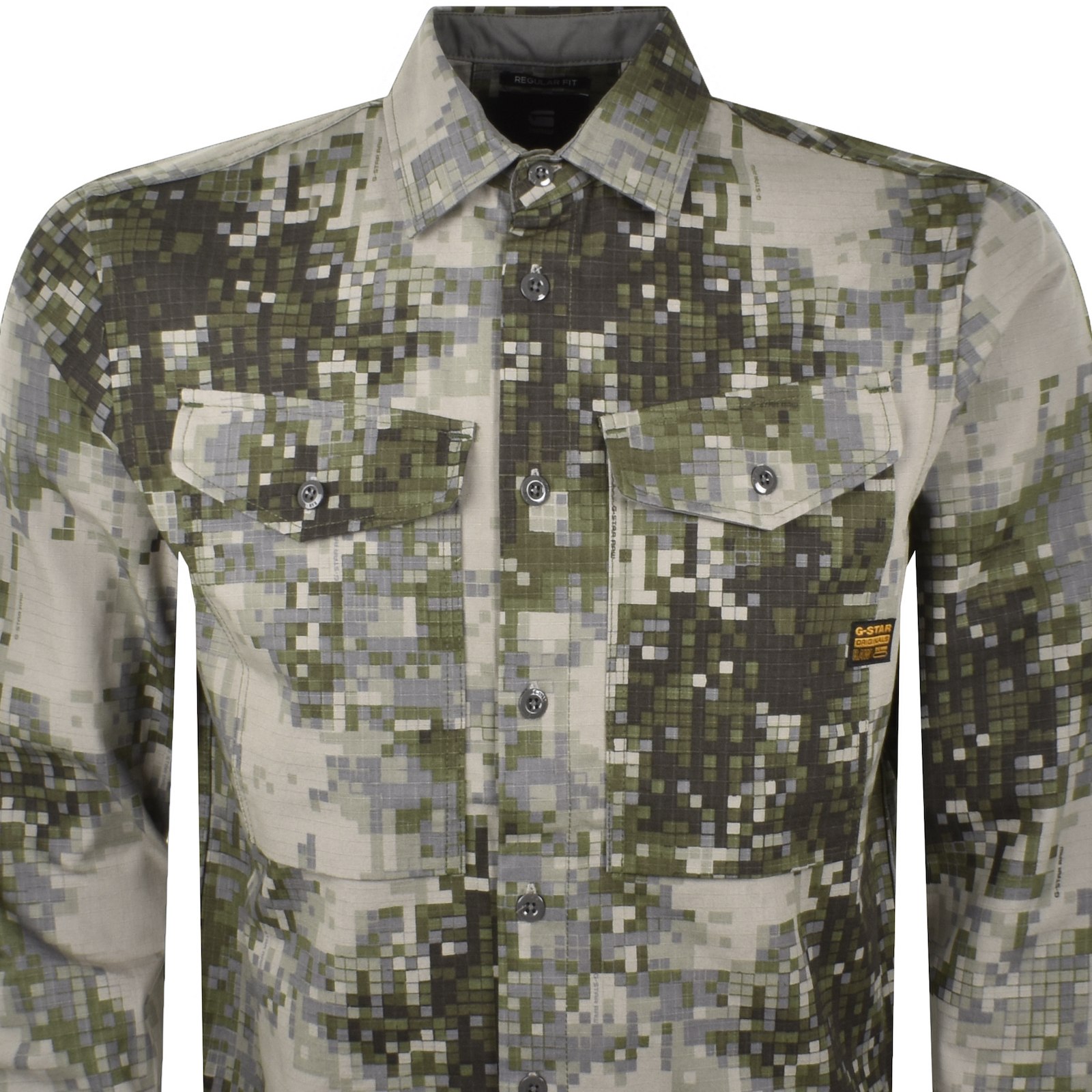 G-star G Star Cargo Pocket Shirt Beige In Grey