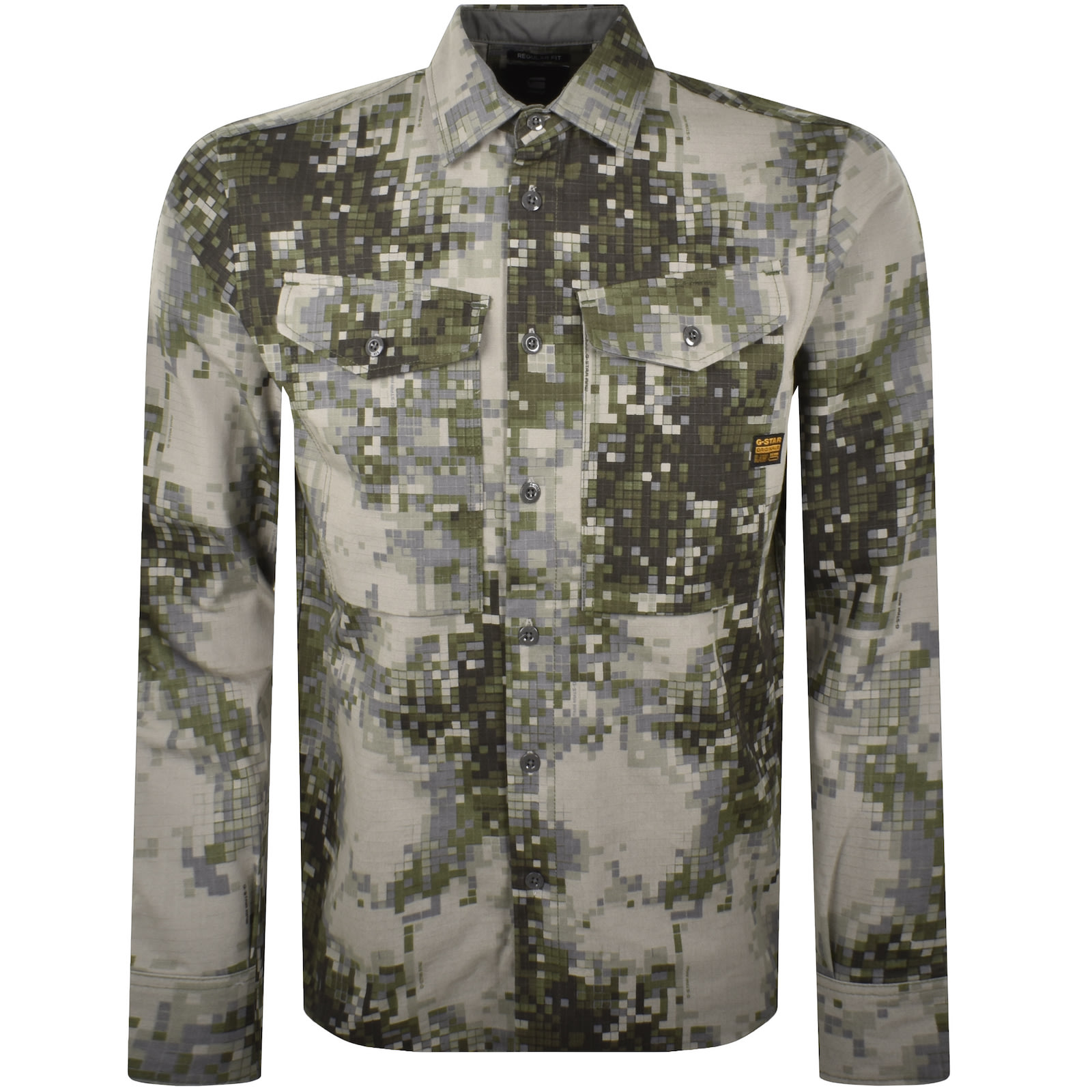 G-star G Star Cargo Pocket Shirt Beige In Grey