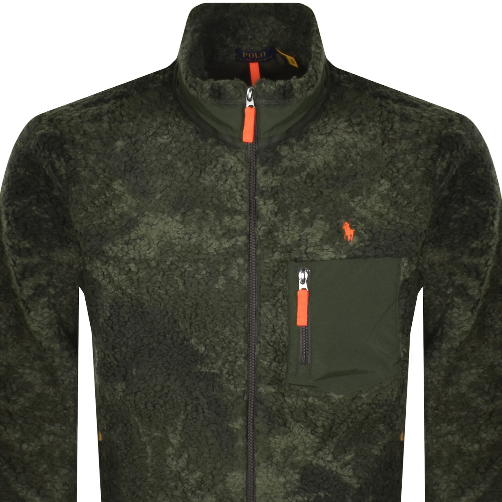 POLO RALPH LAUREN RALPH LAUREN FULL ZIP SWEATSHIRT CAMO GREEN 