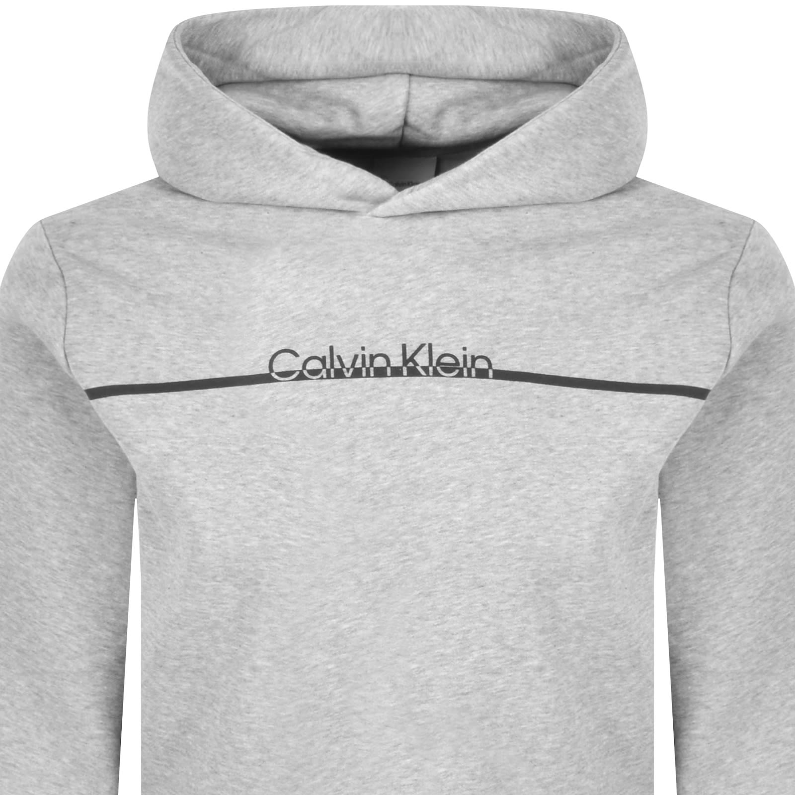 Calvin Klein Split Line Hoodie Grey In Grey