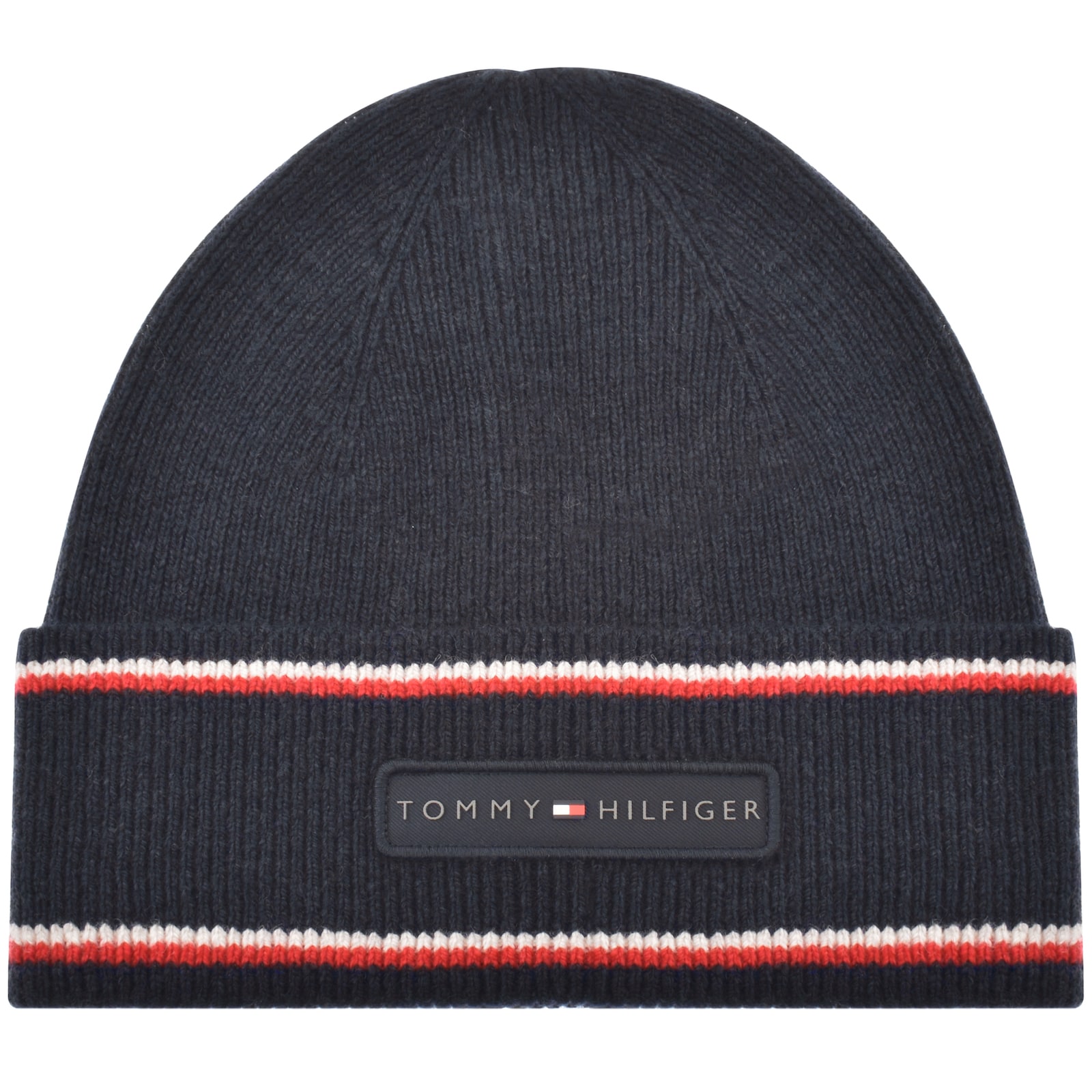 Tommy Hilfiger Corporate Lambs Wool Beanie Navy In Navy