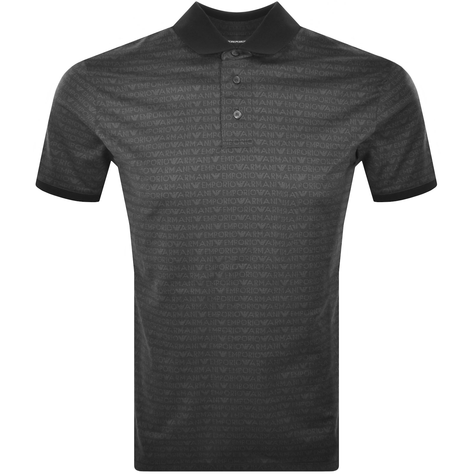 Armani Collezioni Emporio Armani Short Sleeved Polo T Shirt Black ...