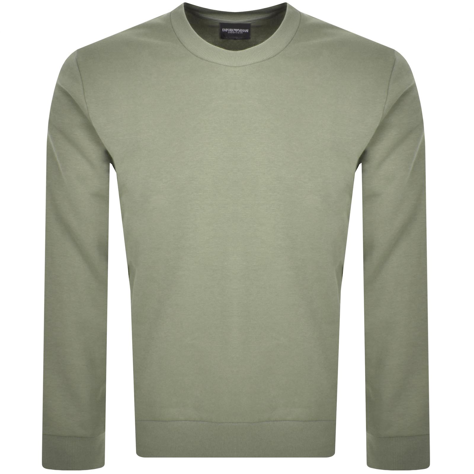Armani Collezioni Emporio Armani Loungewear Logo Sweatshirt Green In Green
