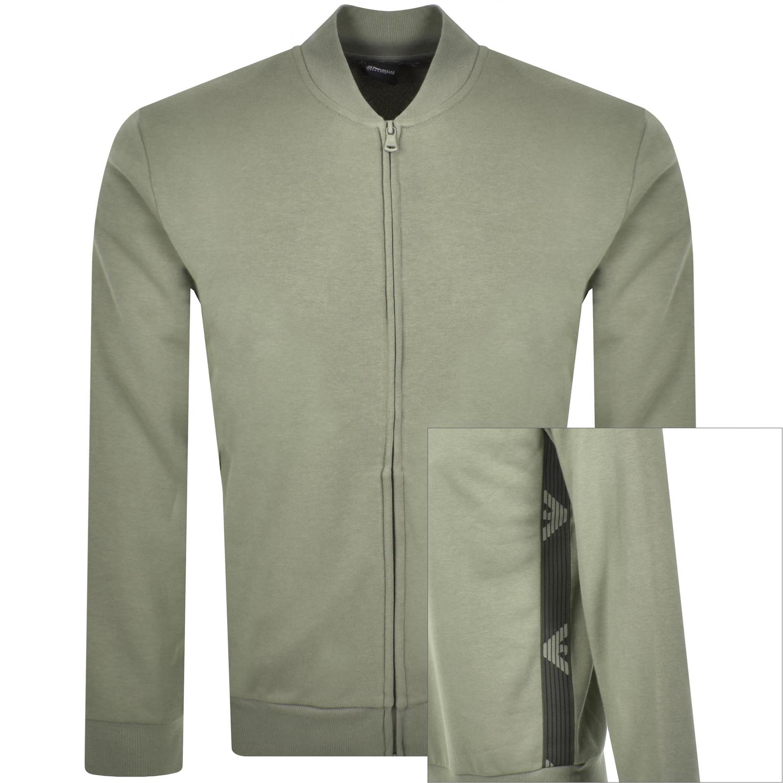 Armani Collezioni Emporio Armani Full Zip Lounge Set Green In Green