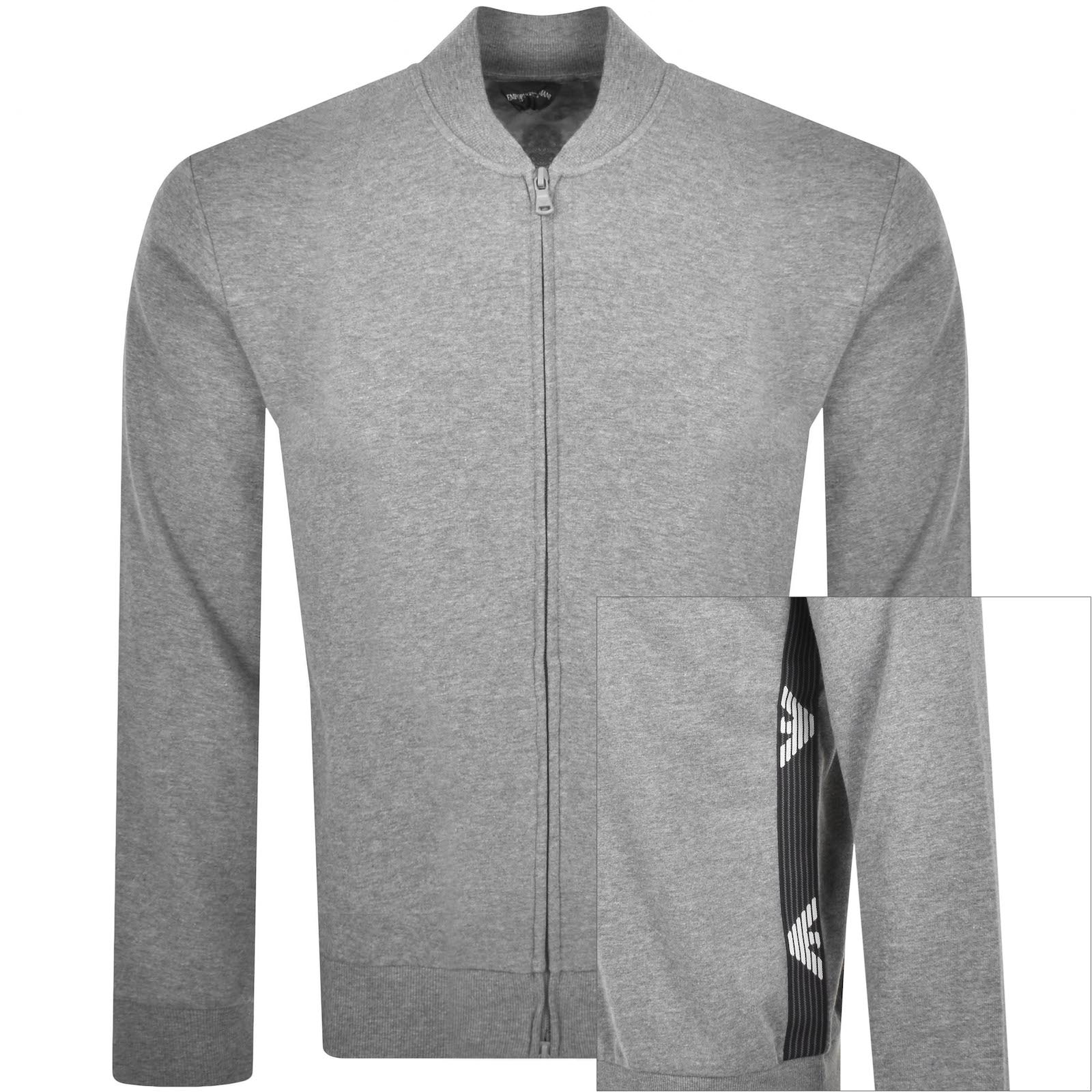 Armani Collezioni Emporio Armani Full Zip Lounge Set Grey In Grey