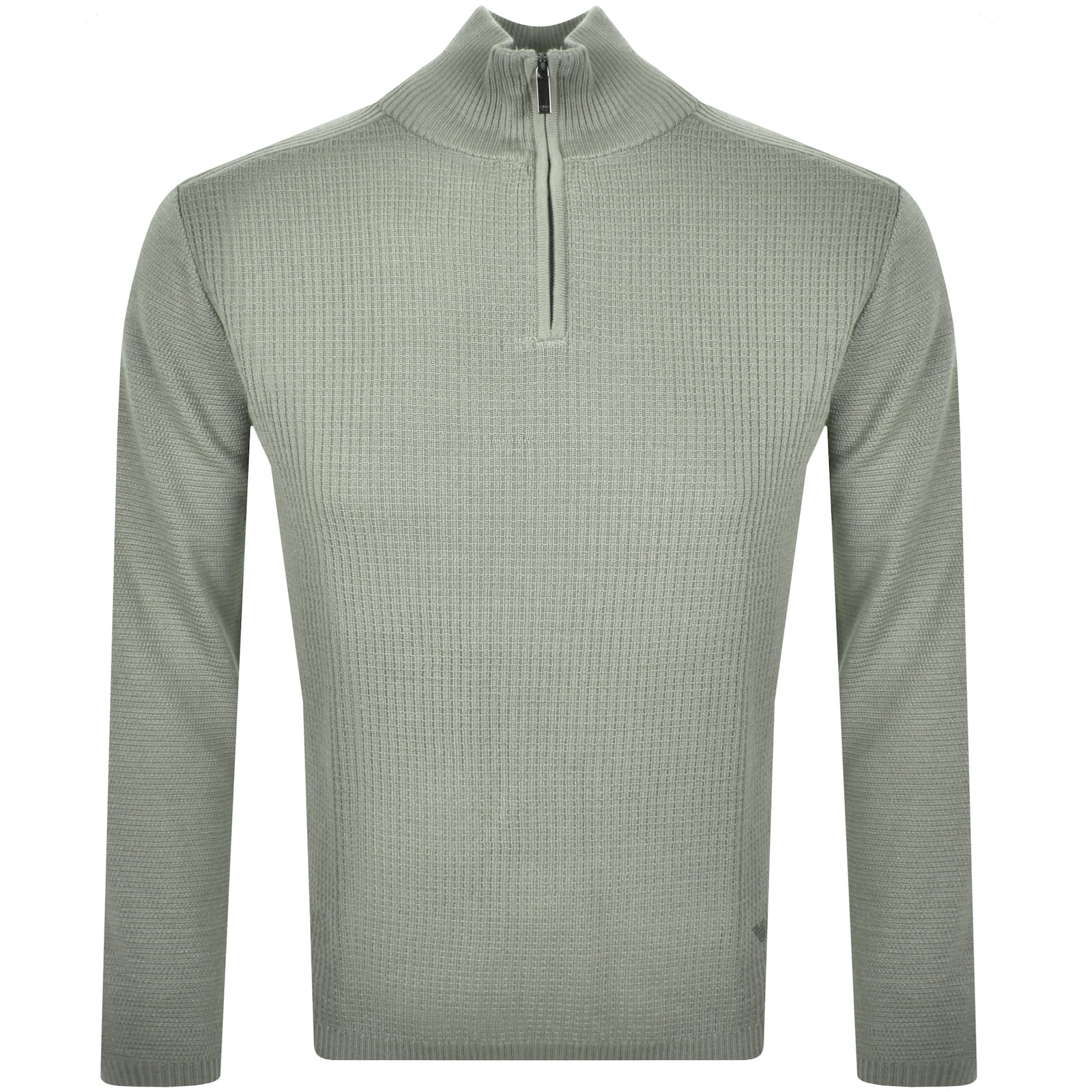 Armani Collezioni Emporio Armani Textured Knit Jumper Grey In Grey