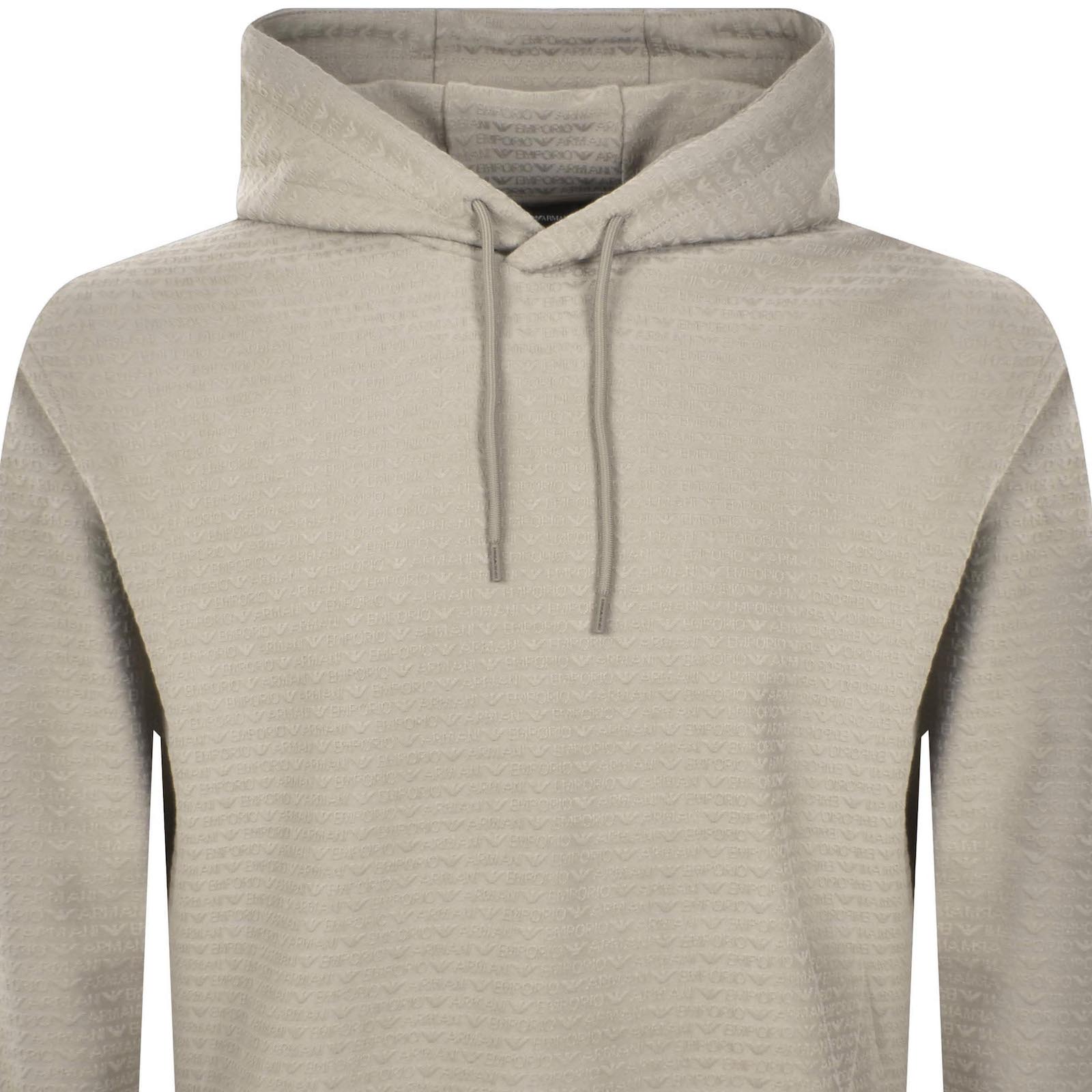 Shop Armani Collezioni Emporio Armani Logo Hoodie Brown