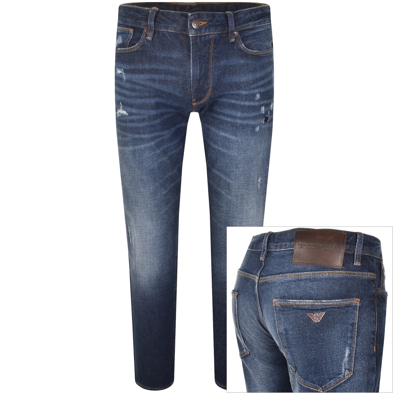 Shop Armani Collezioni Emporio Armani J06 Slim Fit Jeans Blue