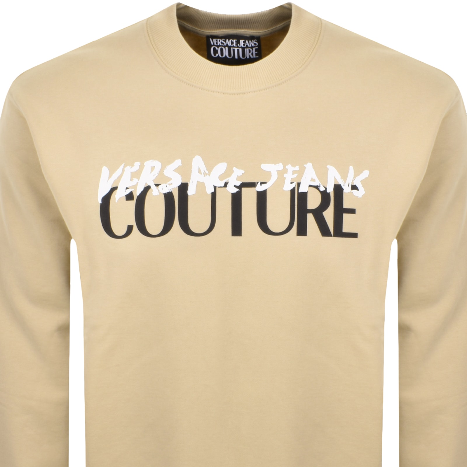 Versace Jeans Couture Logo Sweatshirt Beige In Beige