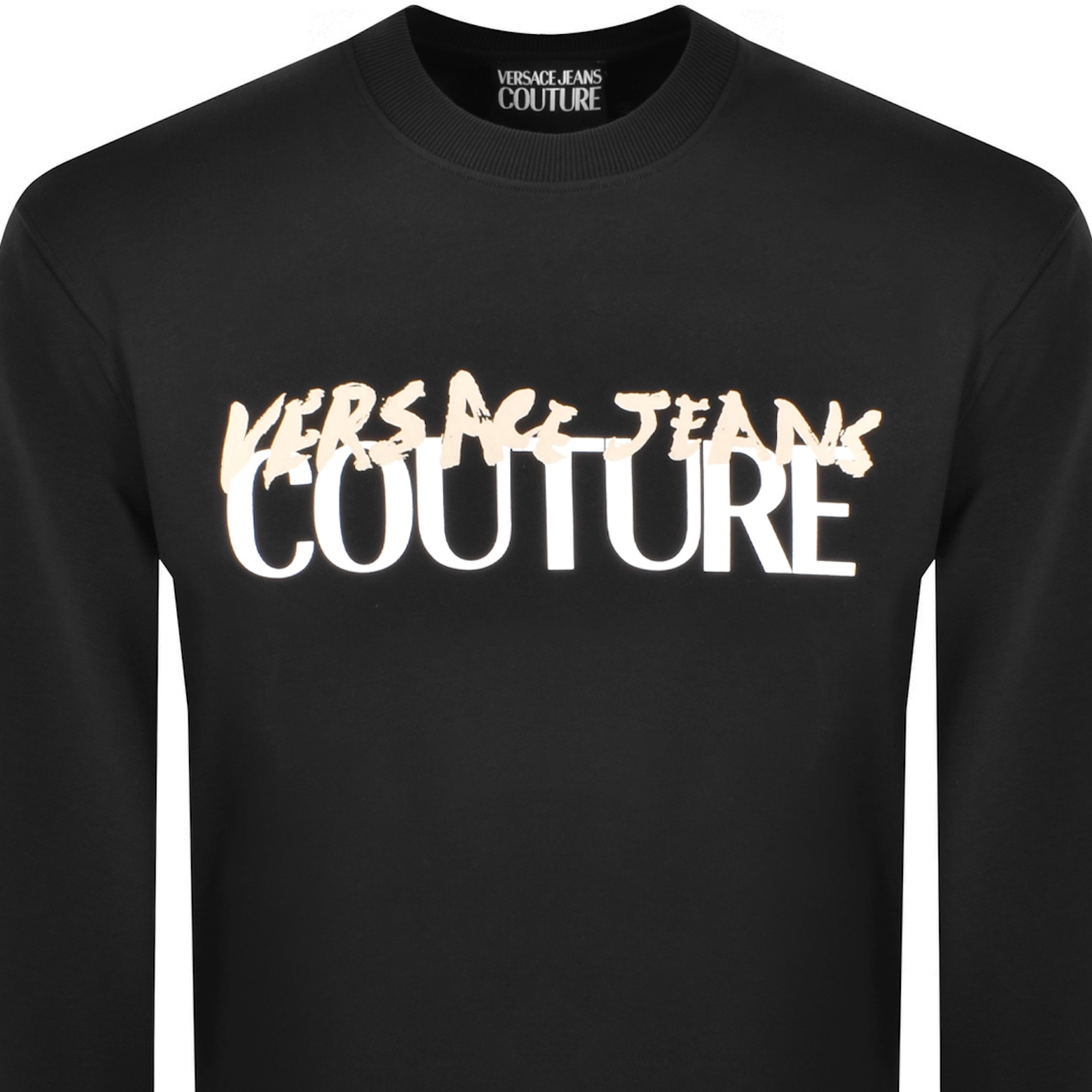 Versace Jeans Couture Logo Sweatshirt Black In Black