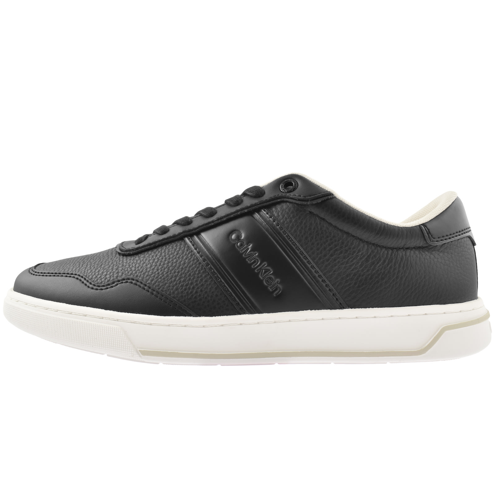 Calvin Klein Low Top Logo Trainers Black In Black