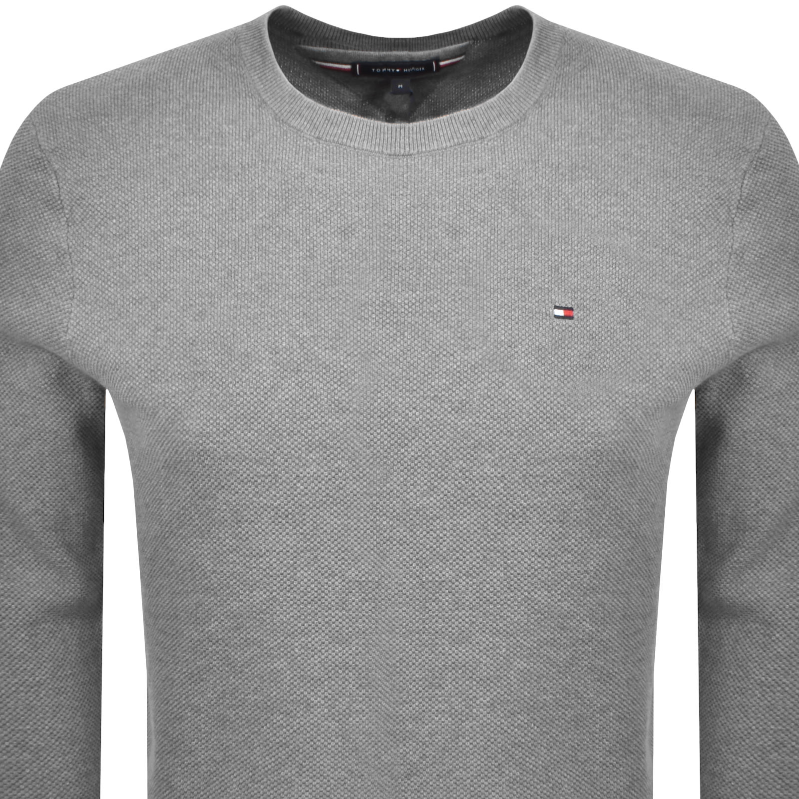 Tommy Hilfiger Solid Crewneck Sweater In Grey