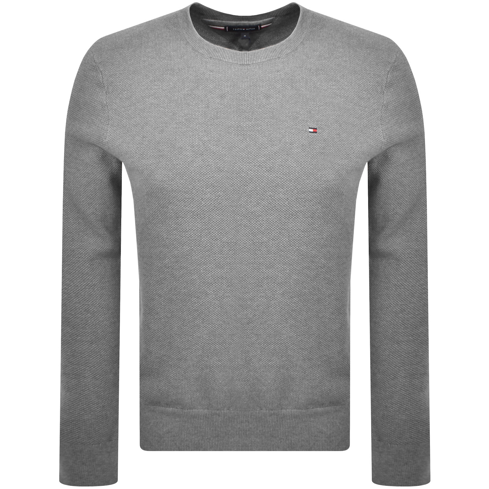 Tommy Hilfiger Solid Crewneck Sweater In Grey
