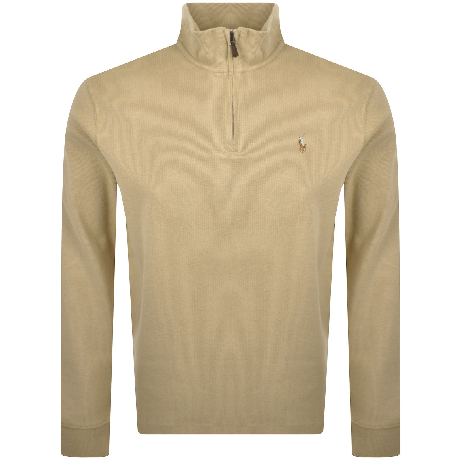 POLO RALPH LAUREN RALPH LAUREN HALF ZIP SWEATSHIRT BEIGE 