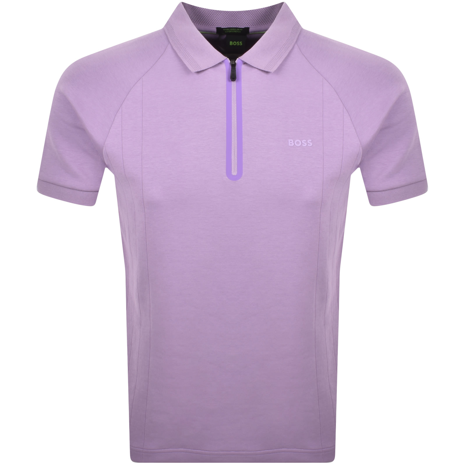 BOSS ATHLEISURE BOSS PHILIX DROPNEEDLE POLO T SHIRT LILAC