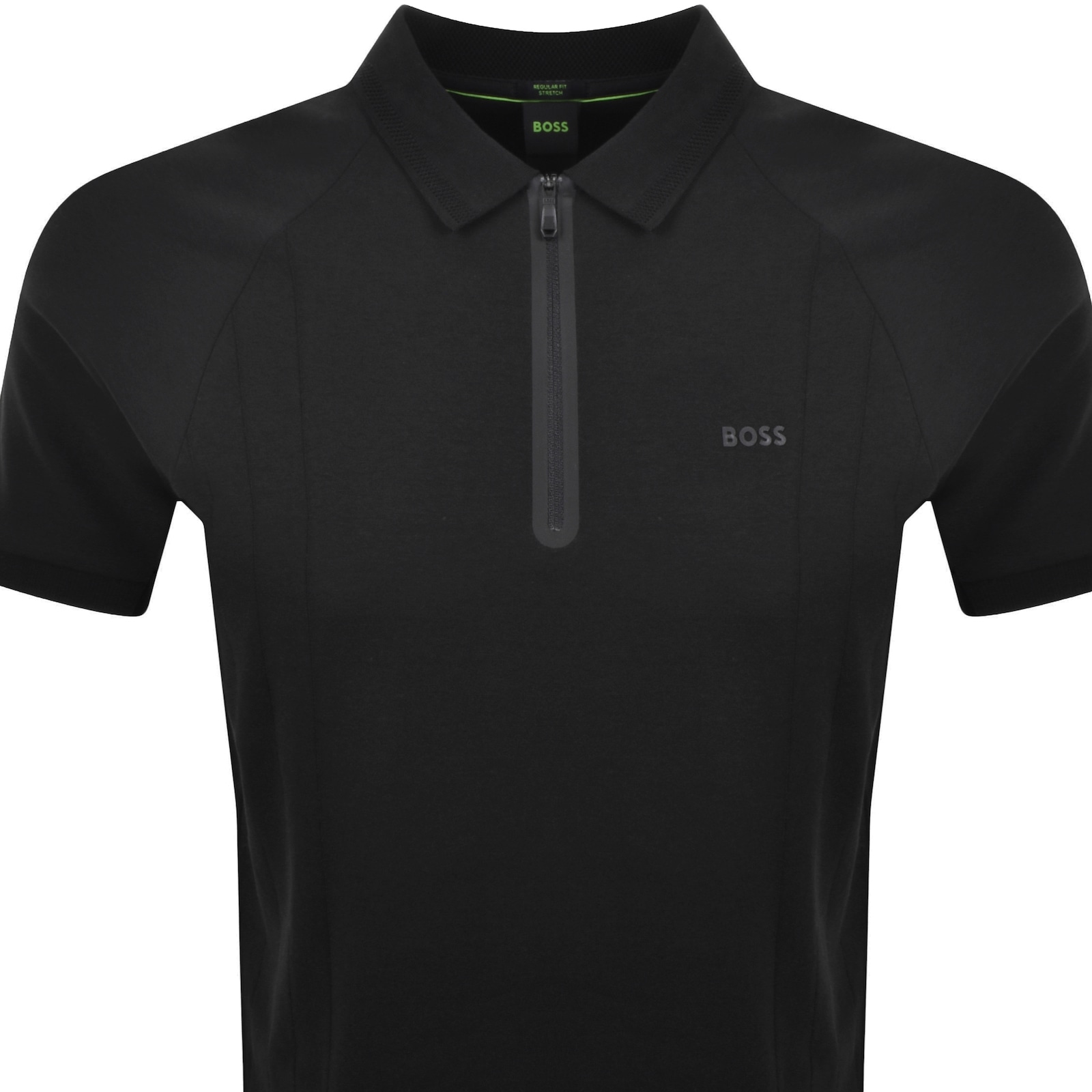 Shop Boss Athleisure Boss Philix Dropneedle Polo T Shirt Black