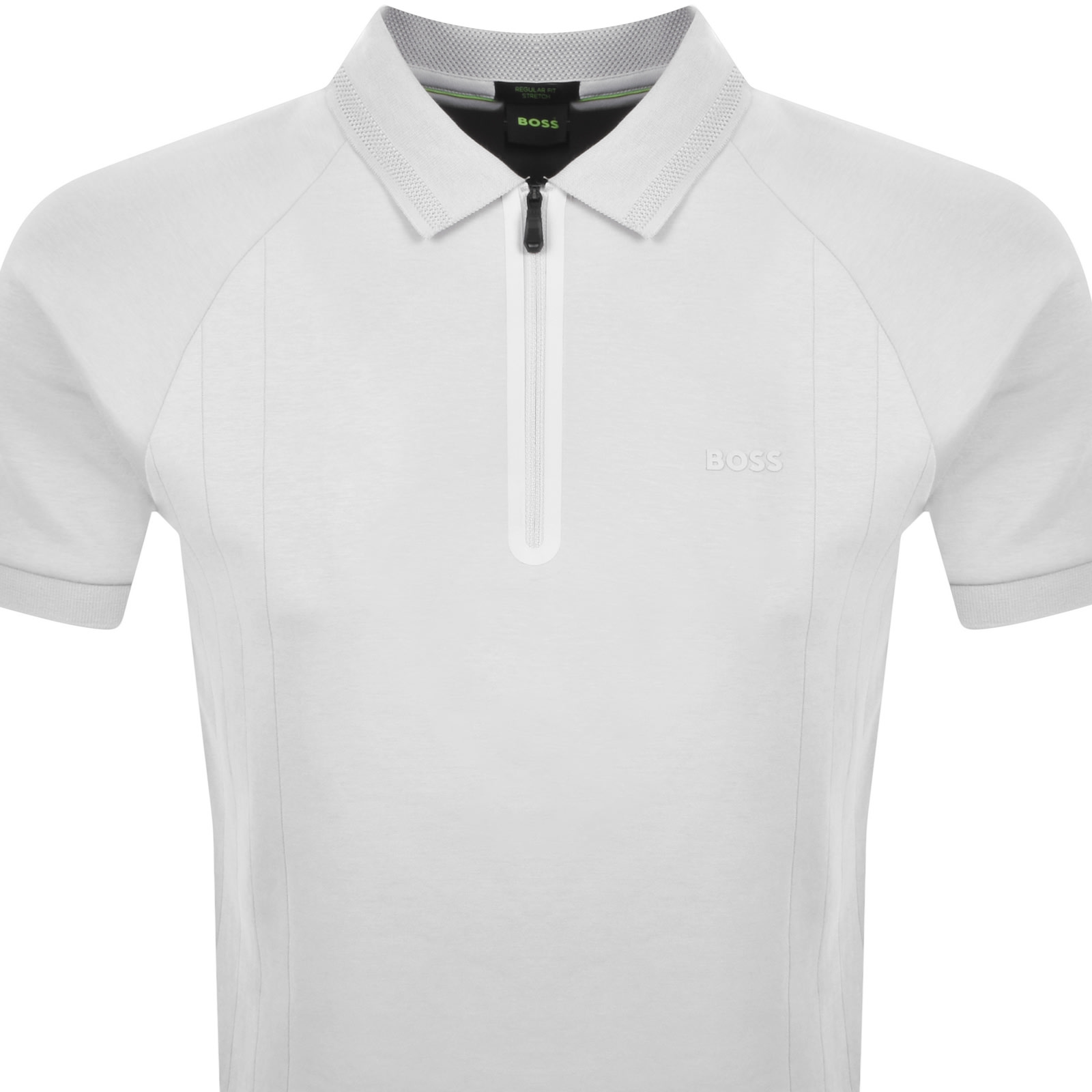Shop Boss Athleisure Boss Philix Dropneedle Polo T Shirt Grey