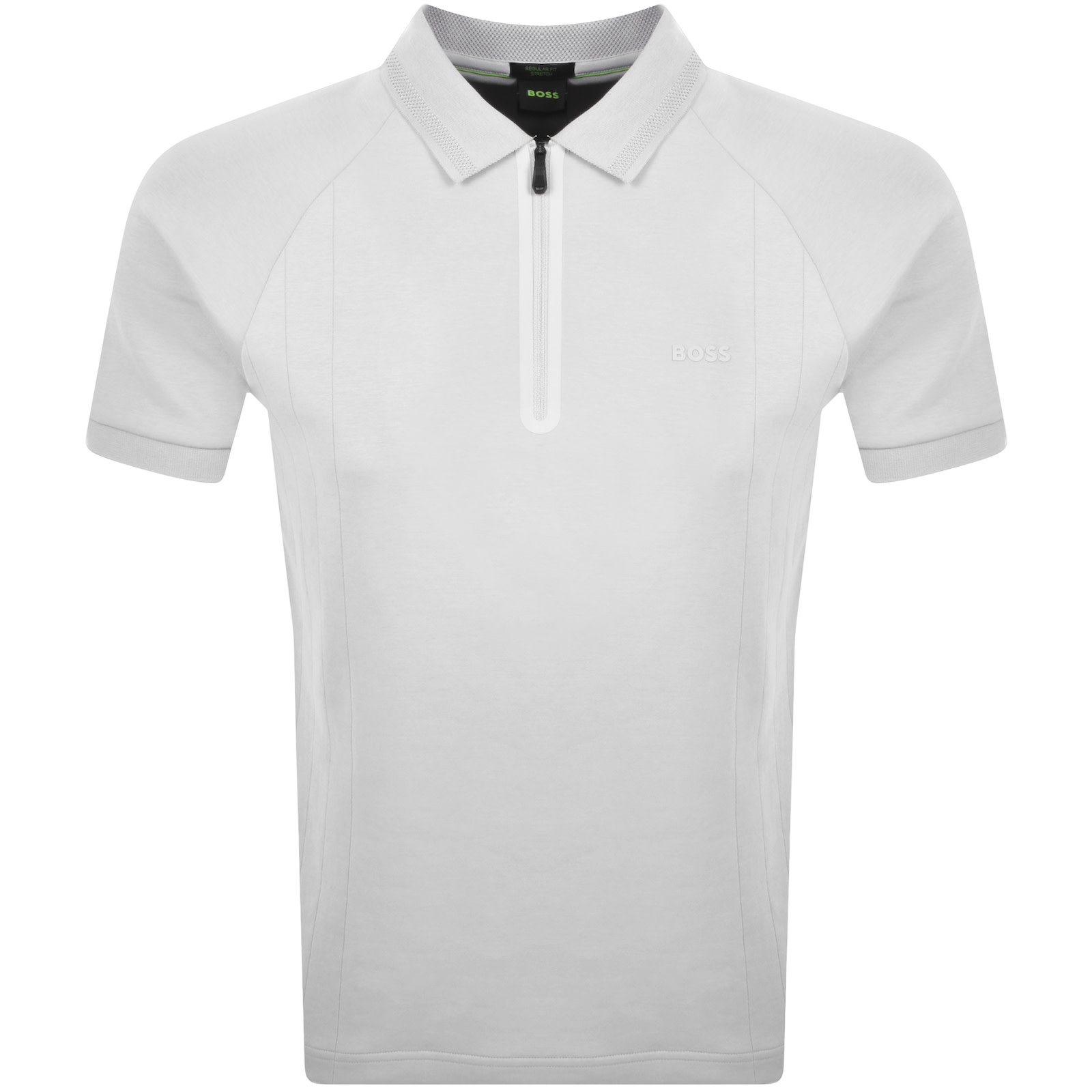 Shop Boss Athleisure Boss Philix Dropneedle Polo T Shirt Grey