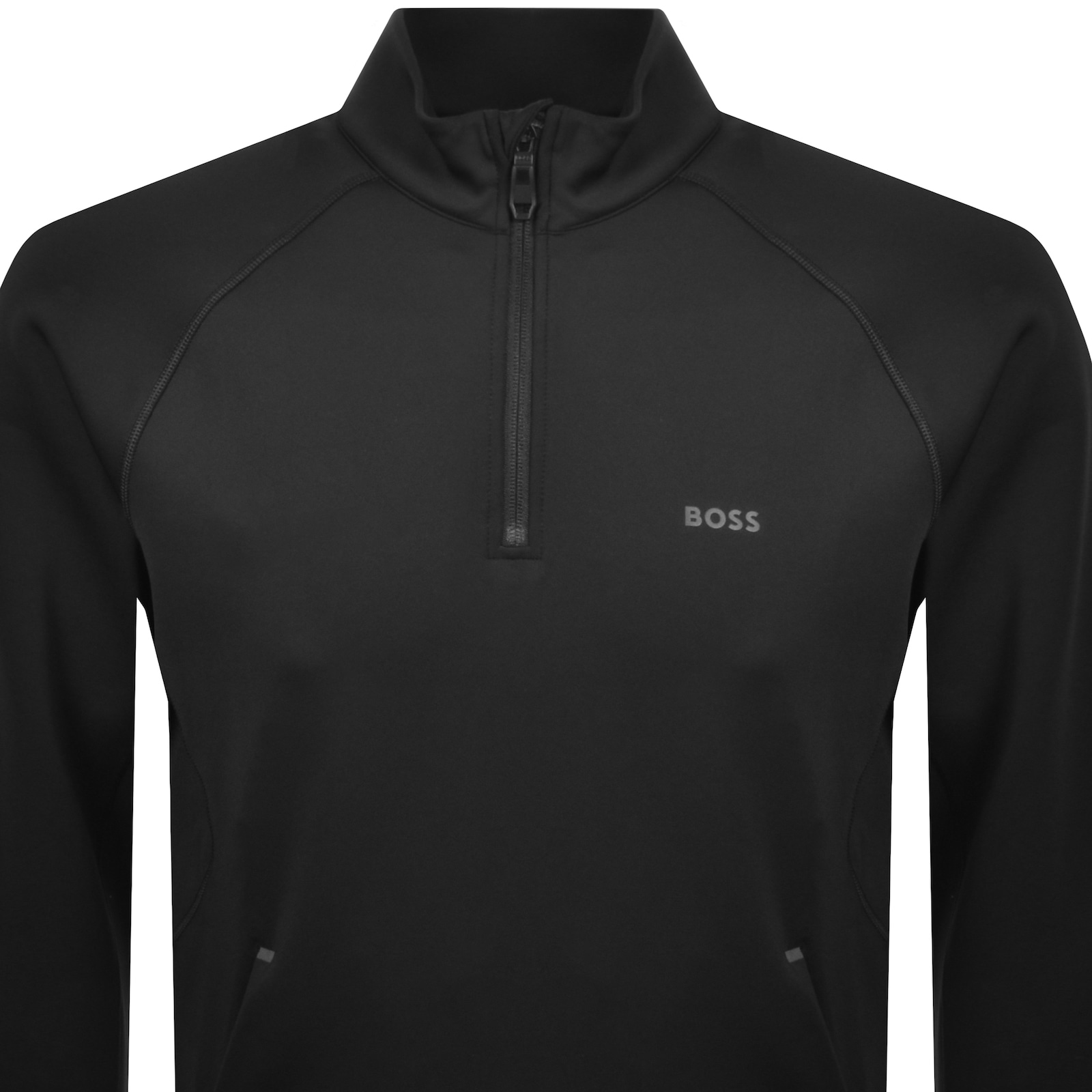 Shop Boss Athleisure Boss Quarter Zip Active Sweatshirt Black