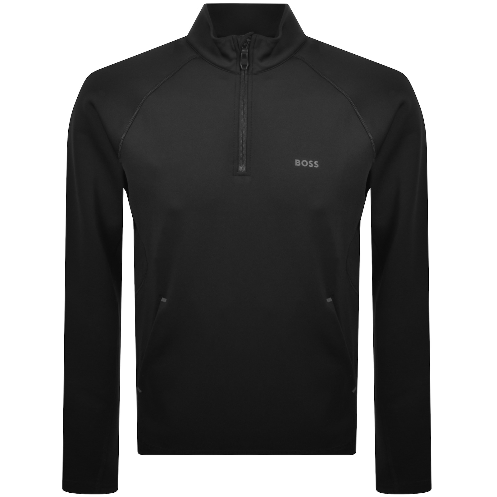 Shop Boss Athleisure Boss Quarter Zip Active Sweatshirt Black