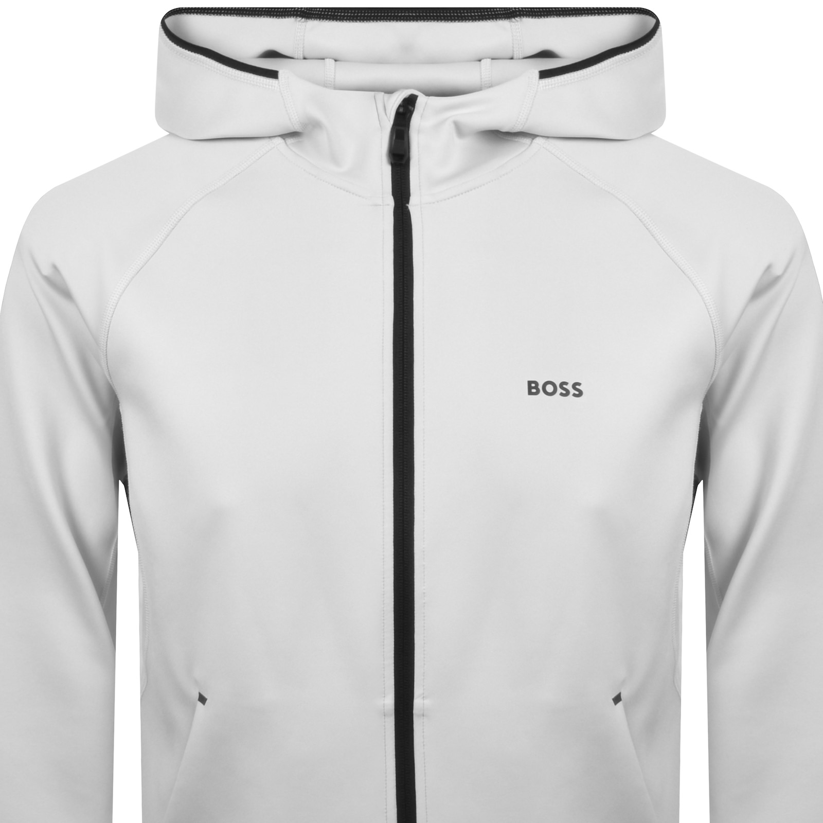 Shop Boss Athleisure Boss Sicon Active Full Zip Hoodie Grey