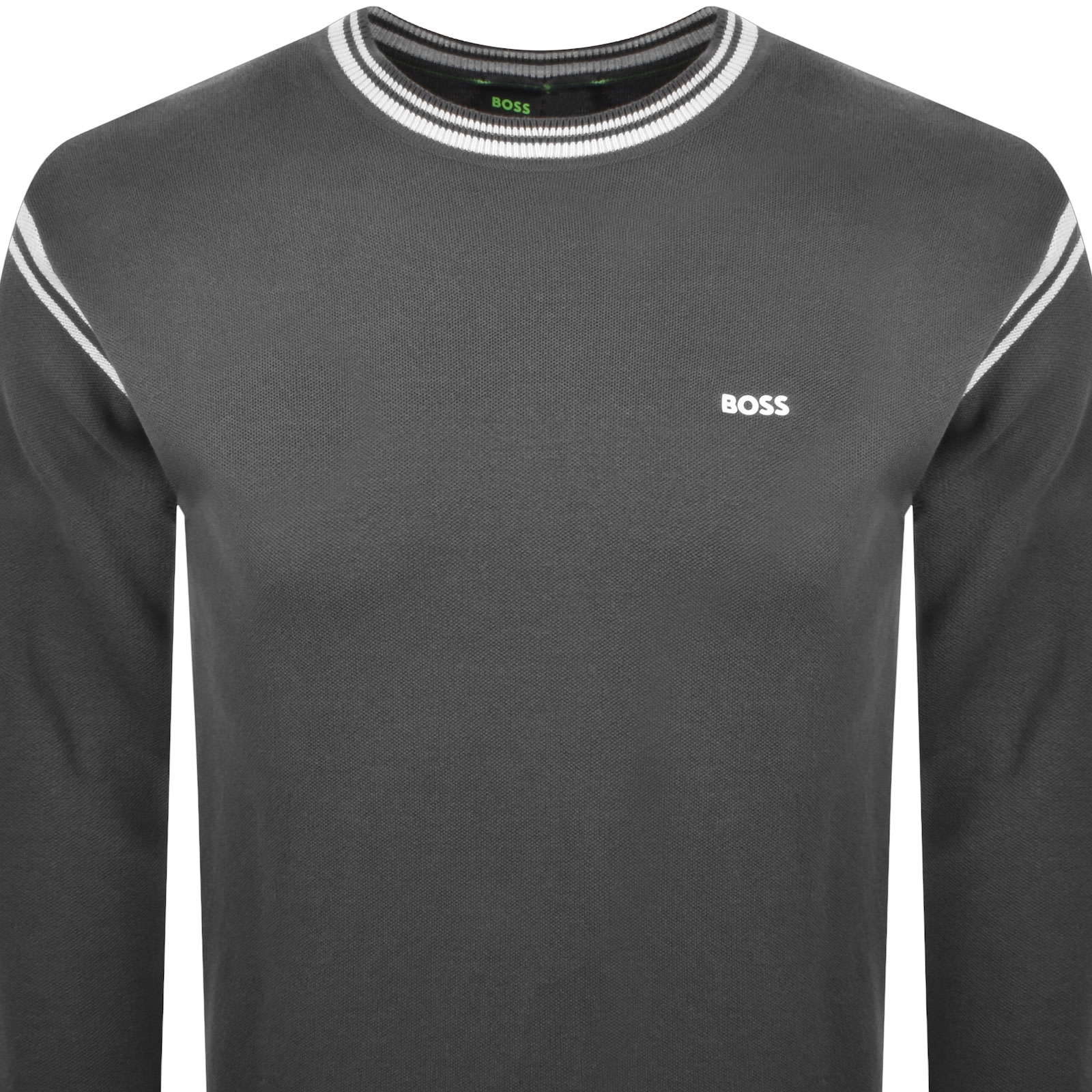 Shop Boss Athleisure Boss K Tape Knit Jumper Grey