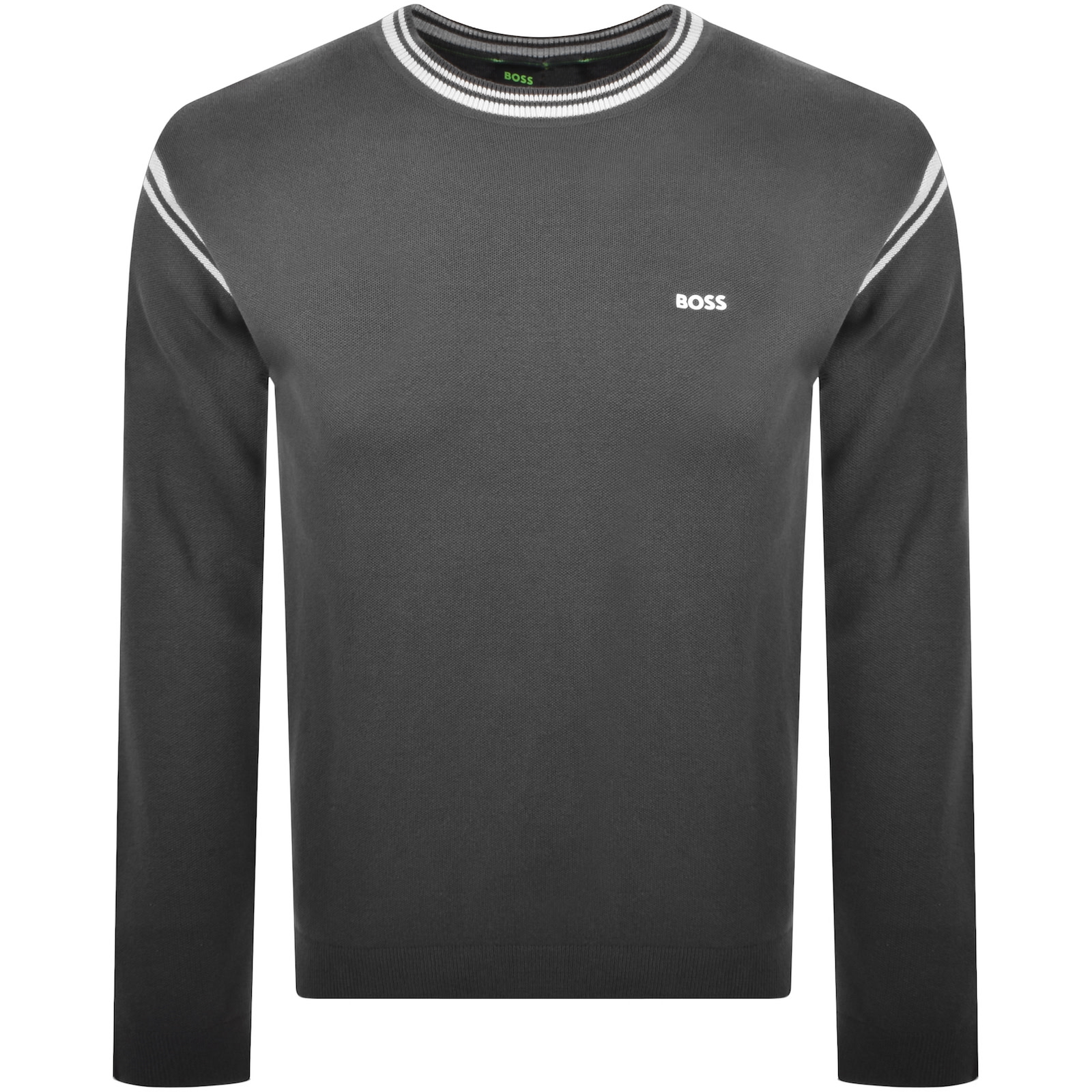 Shop Boss Athleisure Boss K Tape Knit Jumper Grey