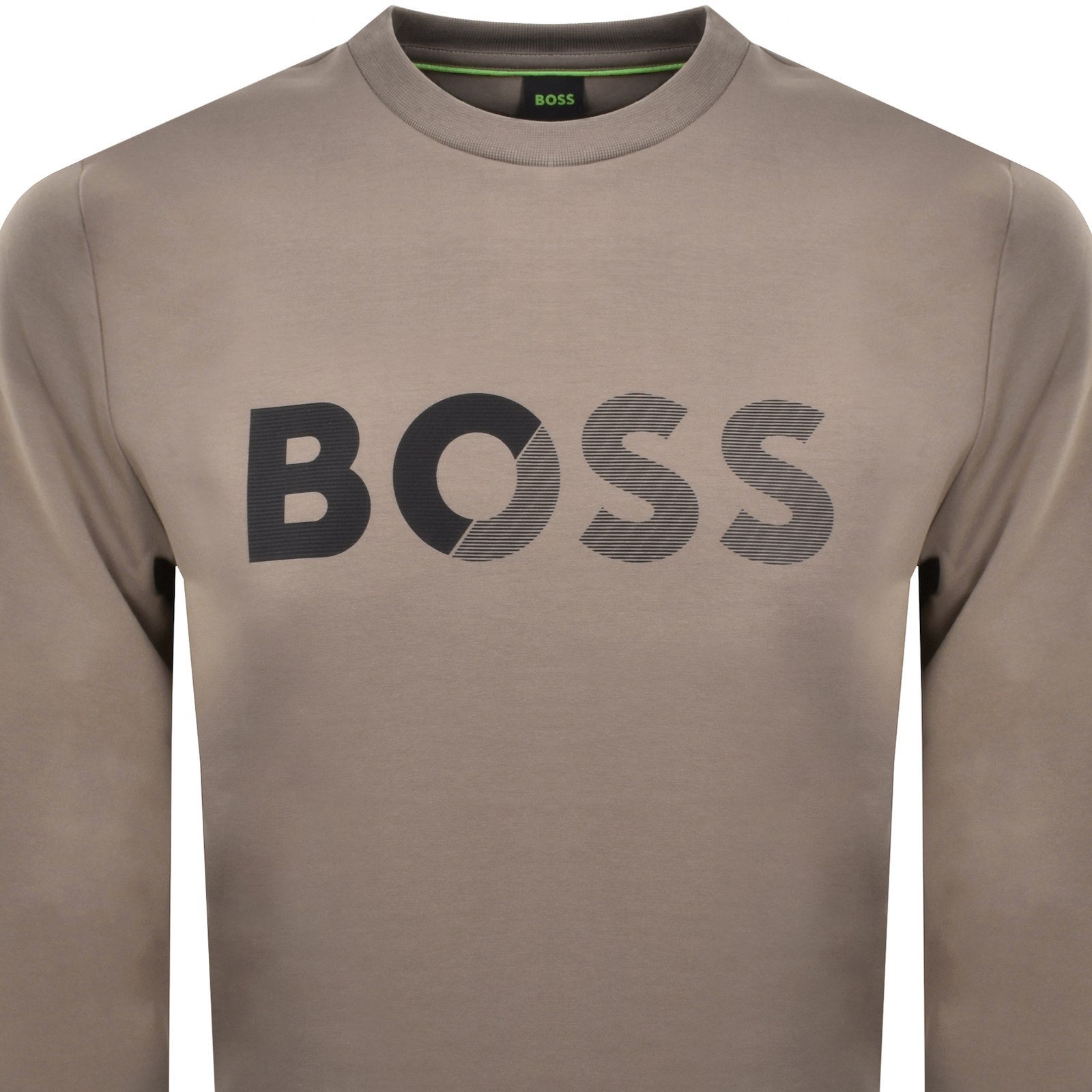 Shop Boss Athleisure Boss Salbo Tape Sweatshirt Khaki Brown