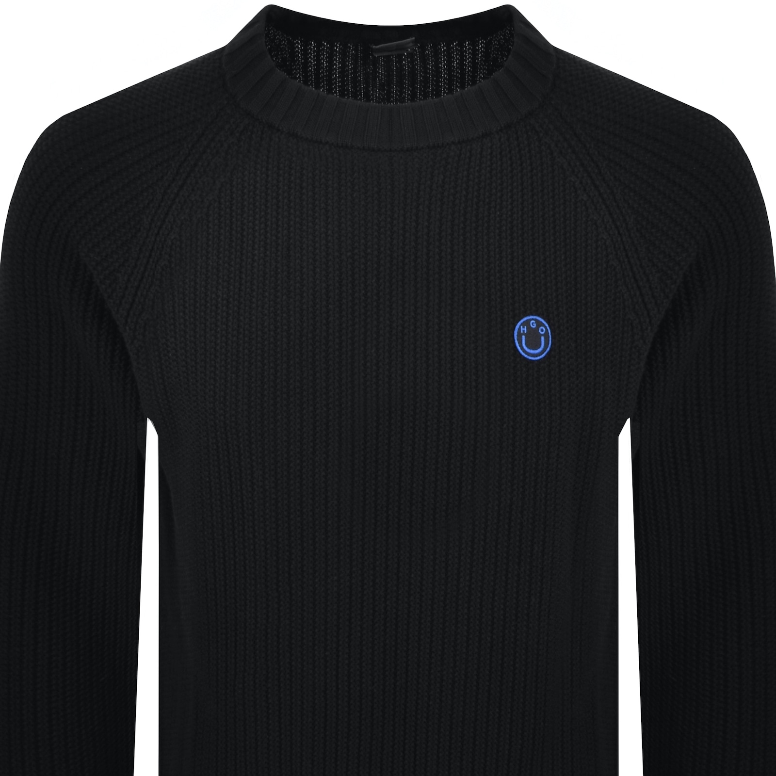 Hugo Blue Sonni Knit Jumper Black In Black
