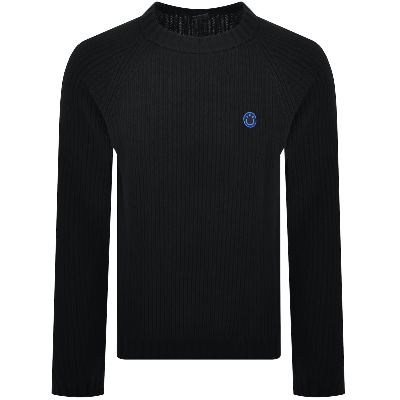 Hugo Blue Sonni Knit Jumper Black In Black