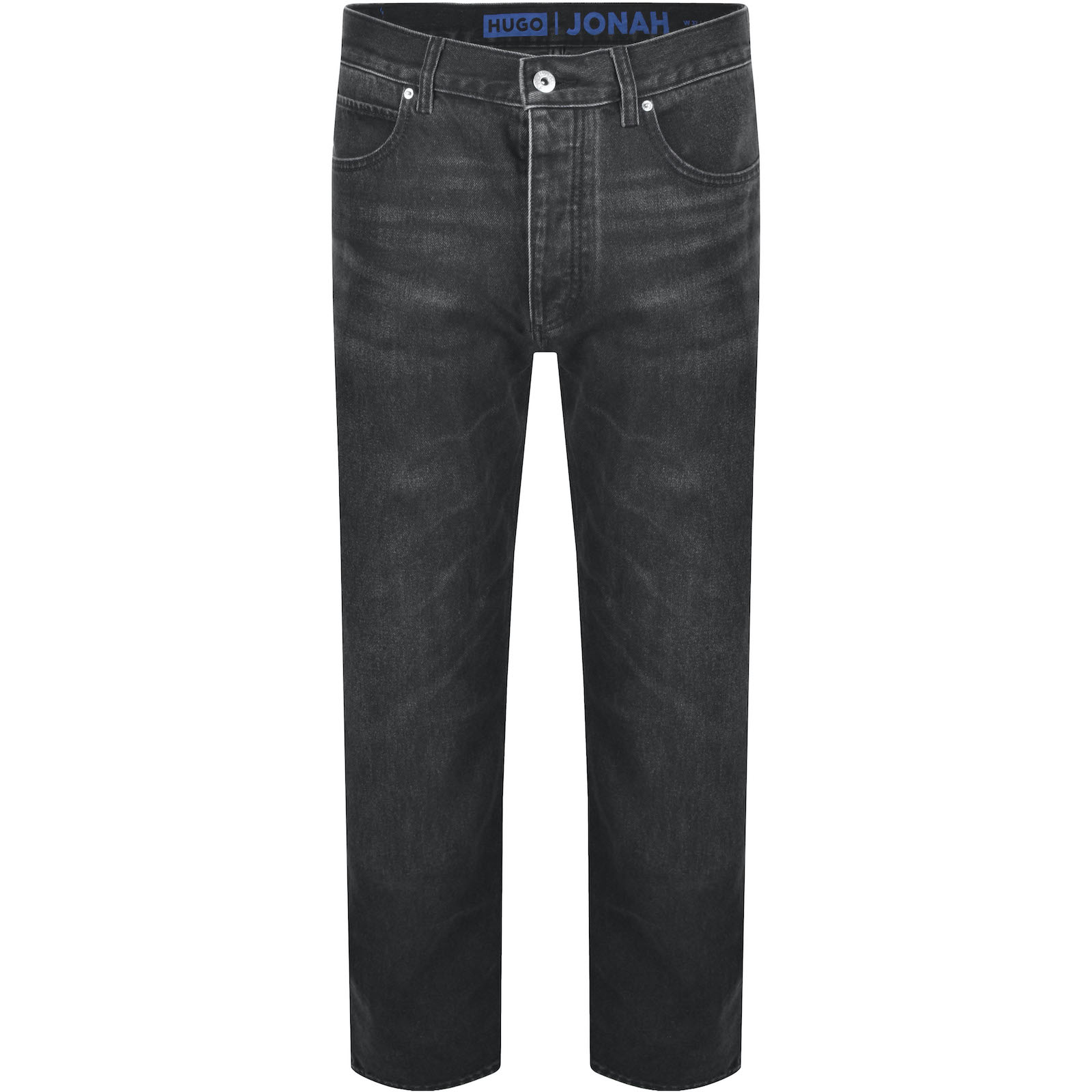 Hugo Blue Jonah Straight Fit Jeans Dark Grey In Grey