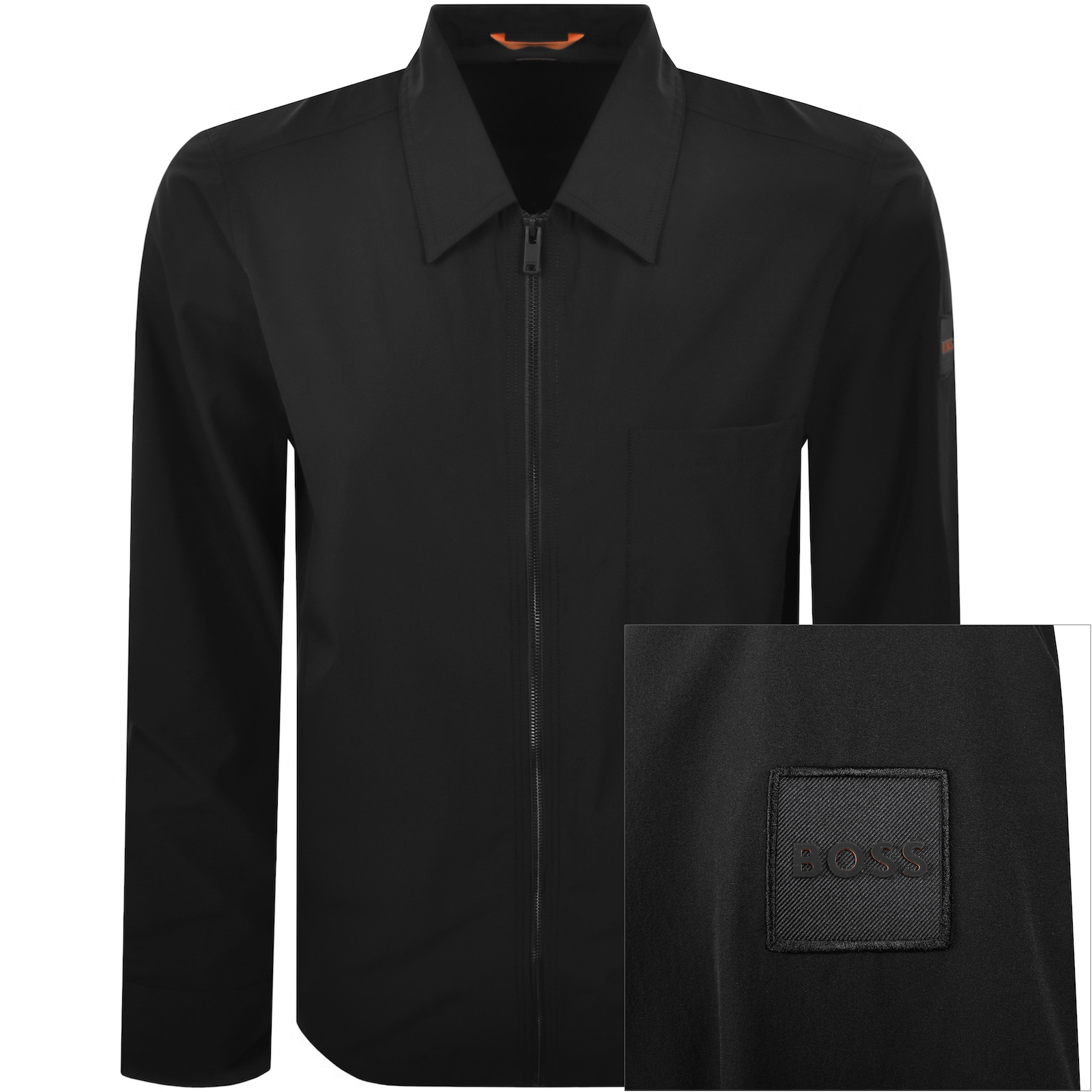 Boss Casual Boss Labizzy M Full Zip Overshirt Black In Black