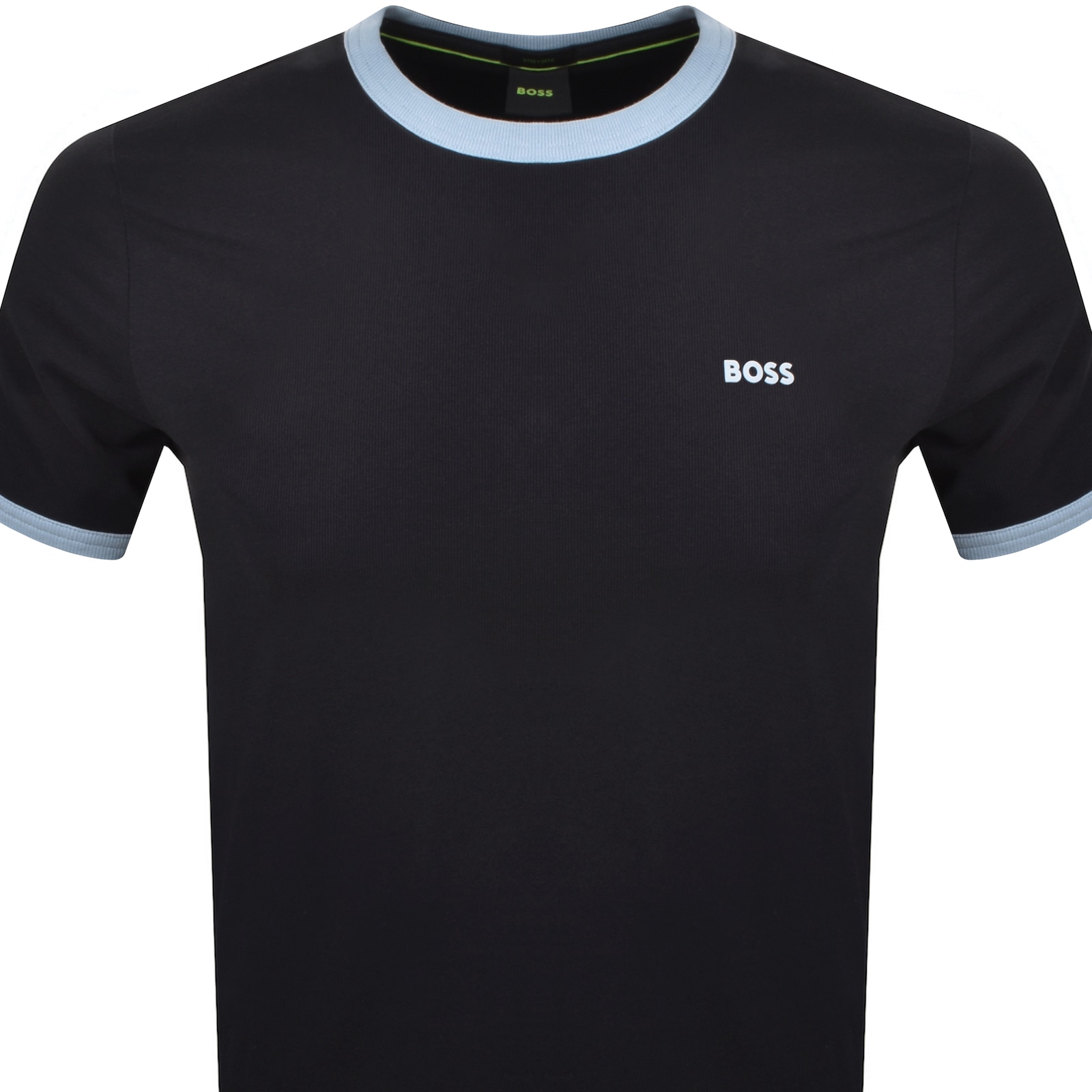Shop Boss Athleisure Boss Tape Rib T Shirt Navy
