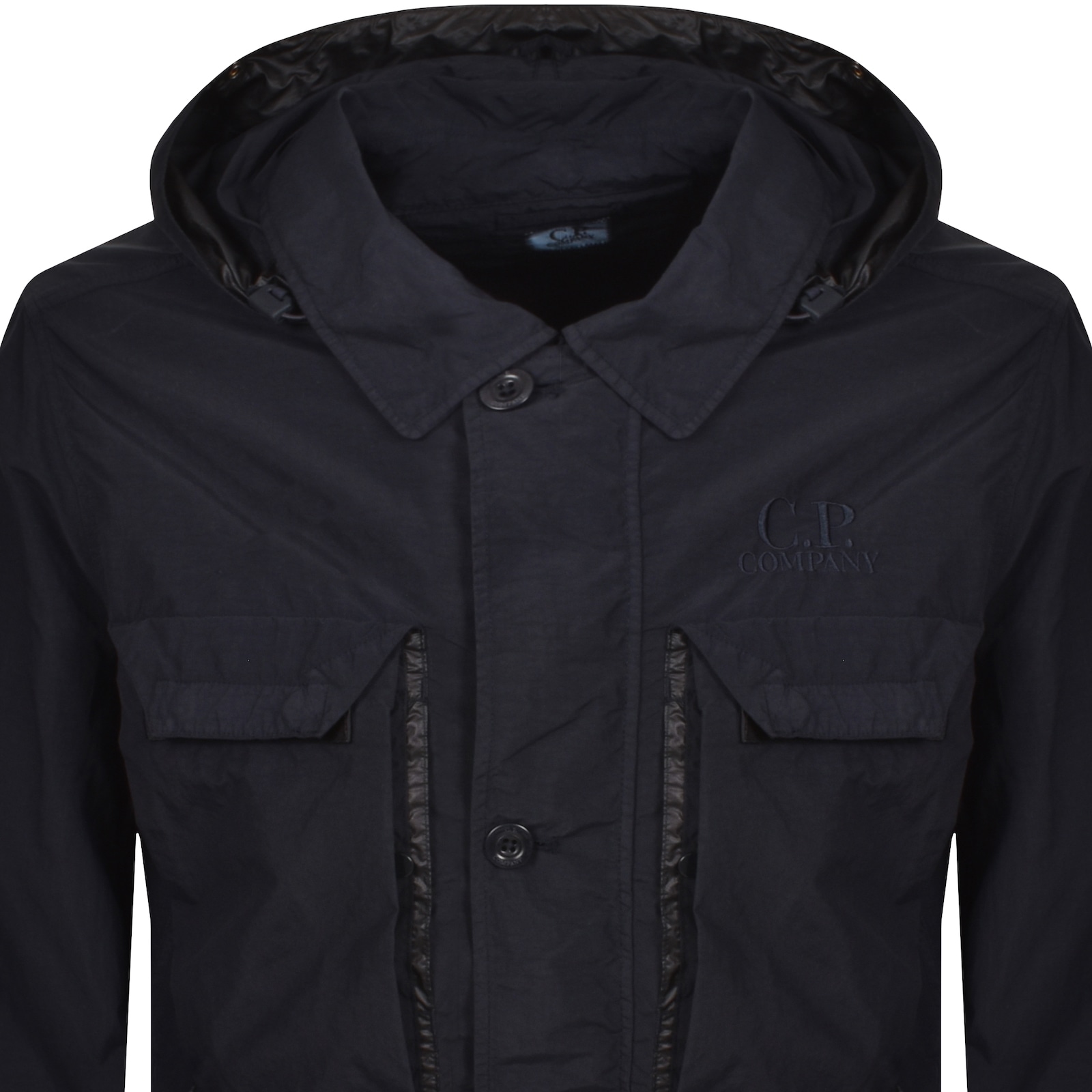 C.p. Company Cp Company Flat Nylon Overshirt Total Eclipse In Navy