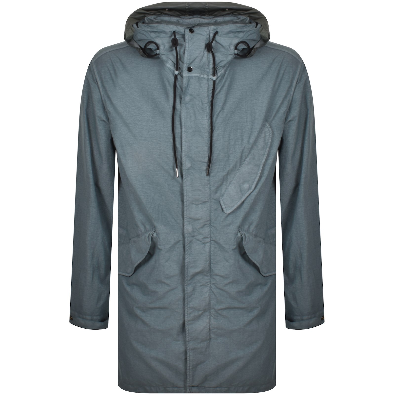 C P COMPANY CP COMPANY FISHTAIL PARKA LONG JACKET BLUE