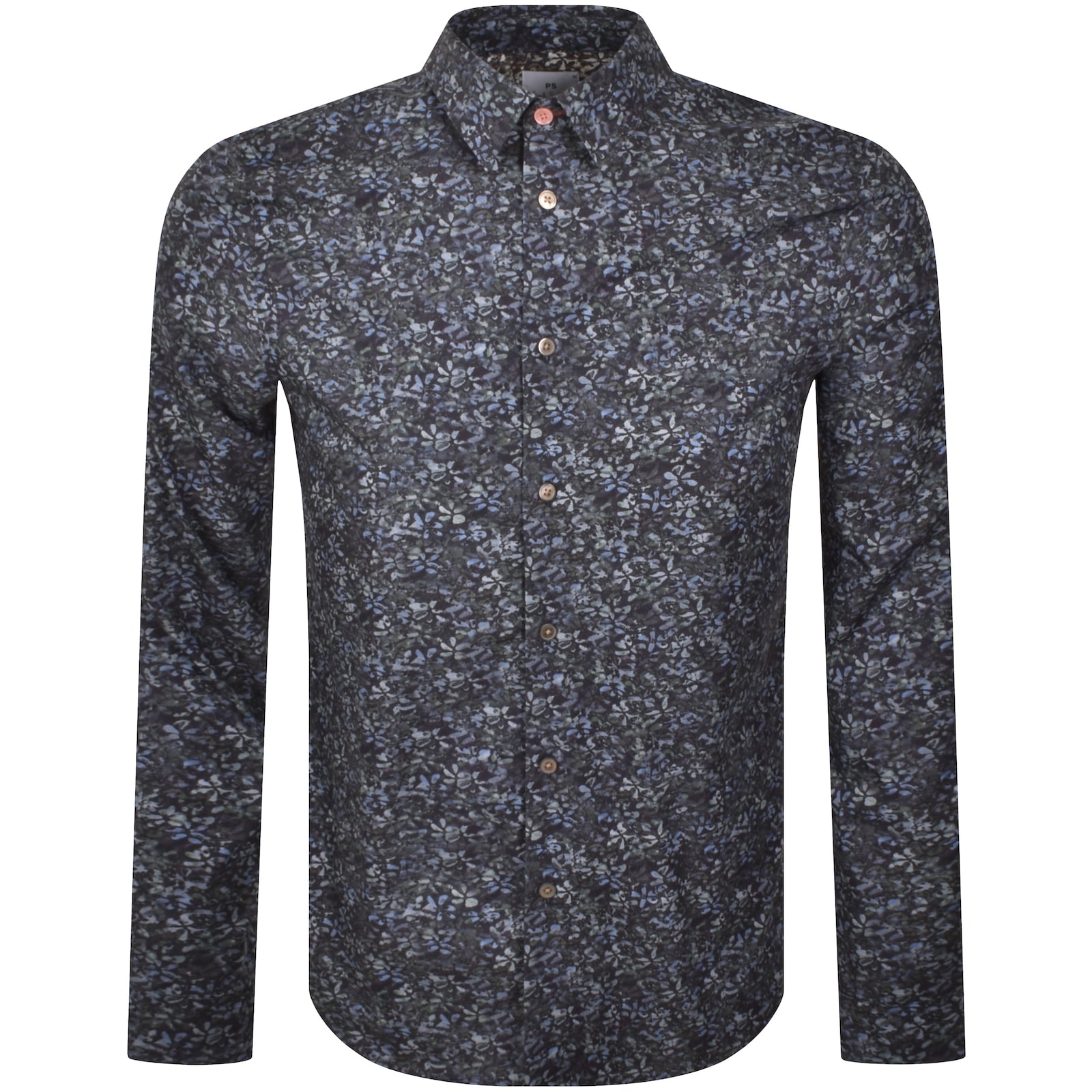 Shop Paul Smith Tailored Fit Long Sleeve Shirt Blue