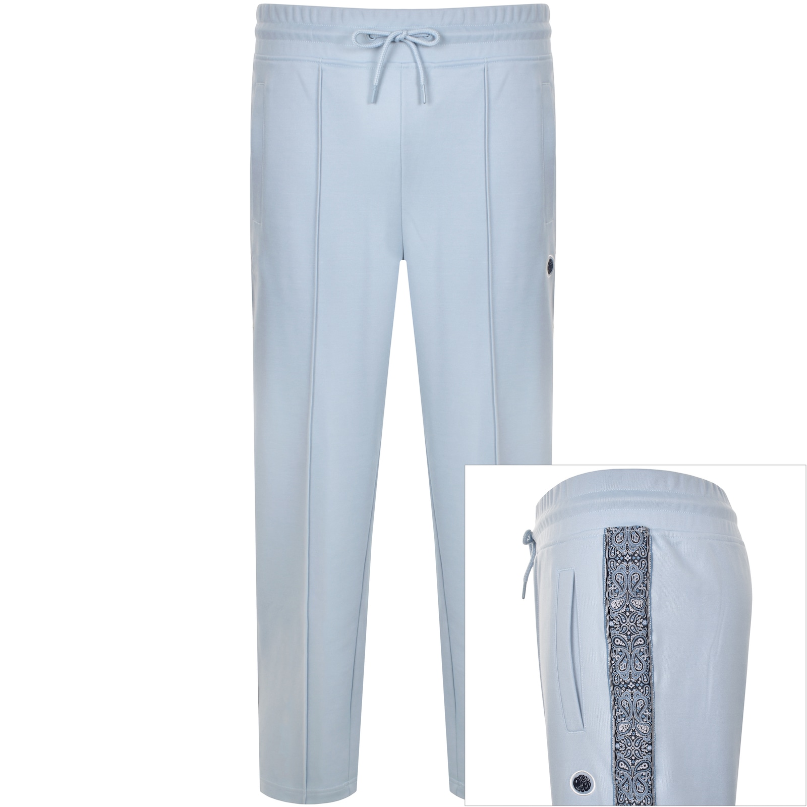 Pretty Green Track Jogging Bottoms Blue In Blue
