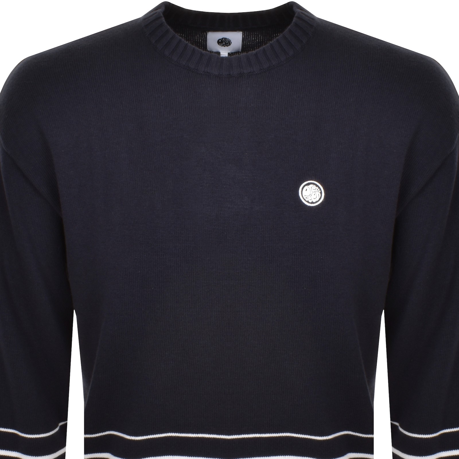 Pretty Green Gradient Knit Jumper Navy In Navy