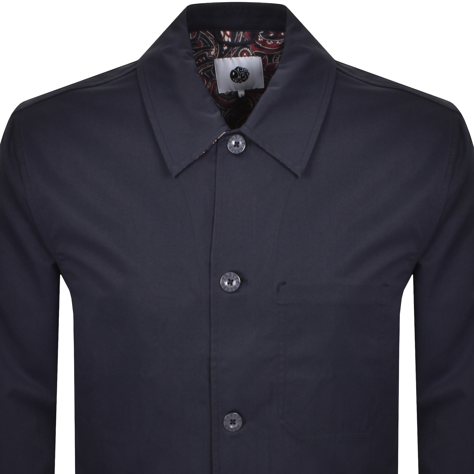 Pretty Green Didsbury Overshirt Navy In Navy
