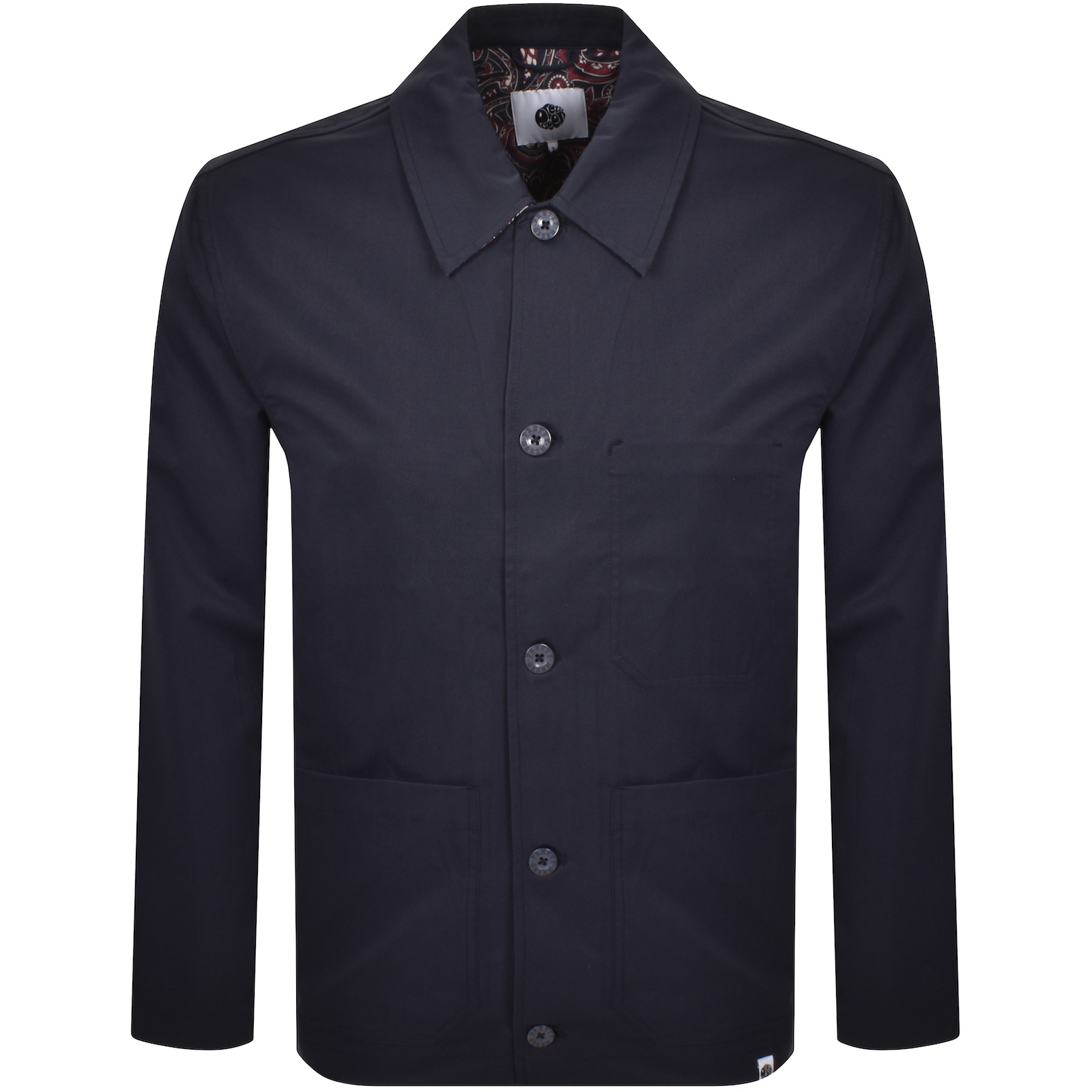 Pretty Green Didsbury Overshirt Navy In Navy