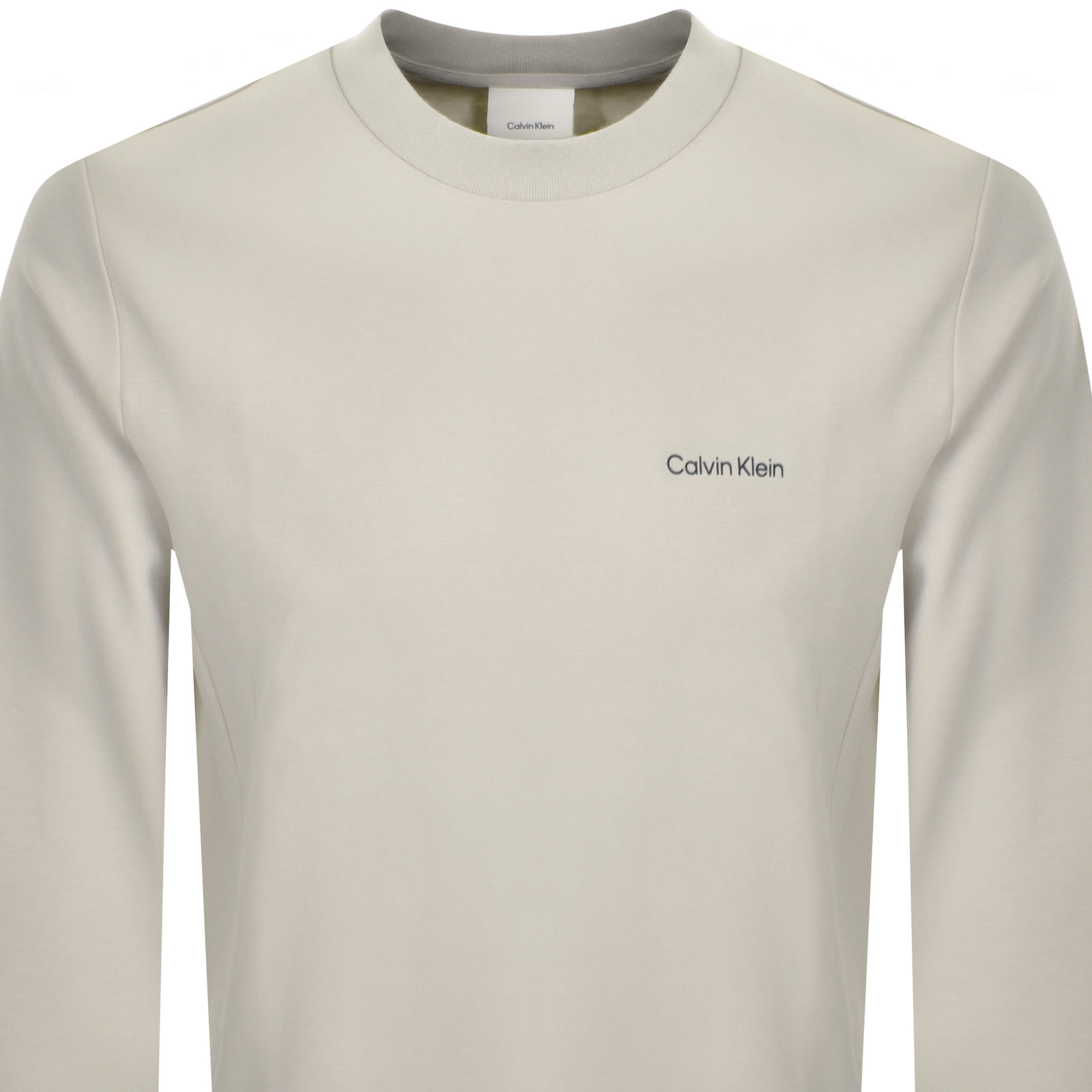 Calvin Klein Micro Logo Repreve Sweatshirt Grey In Grey