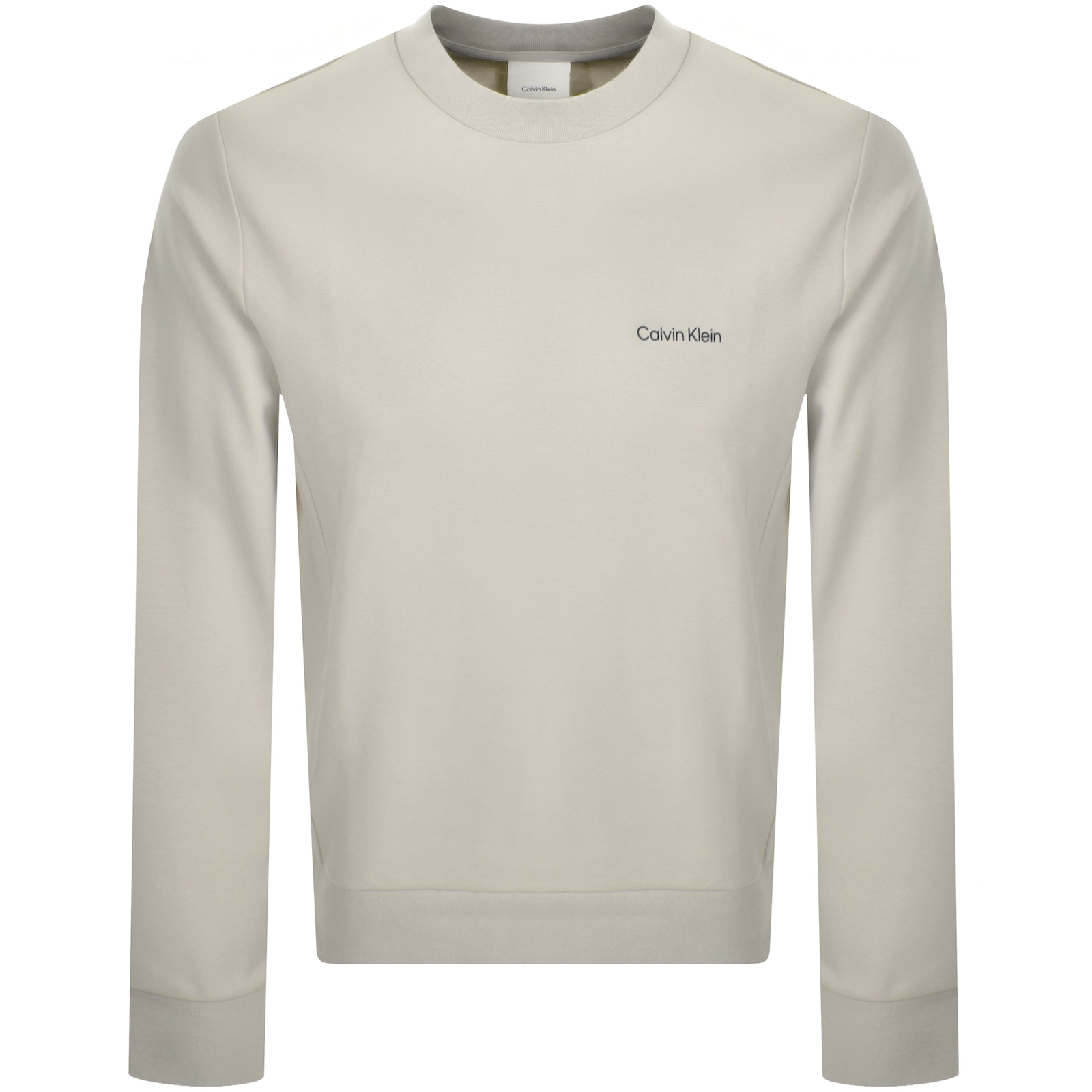 Calvin Klein Micro Logo Repreve Sweatshirt Grey In Grey