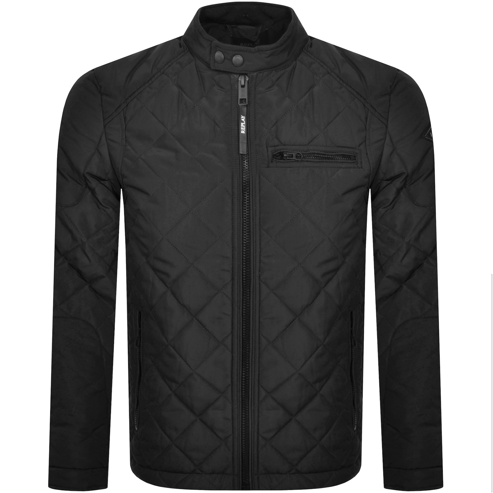 Replay Padded Jacket Black In Black