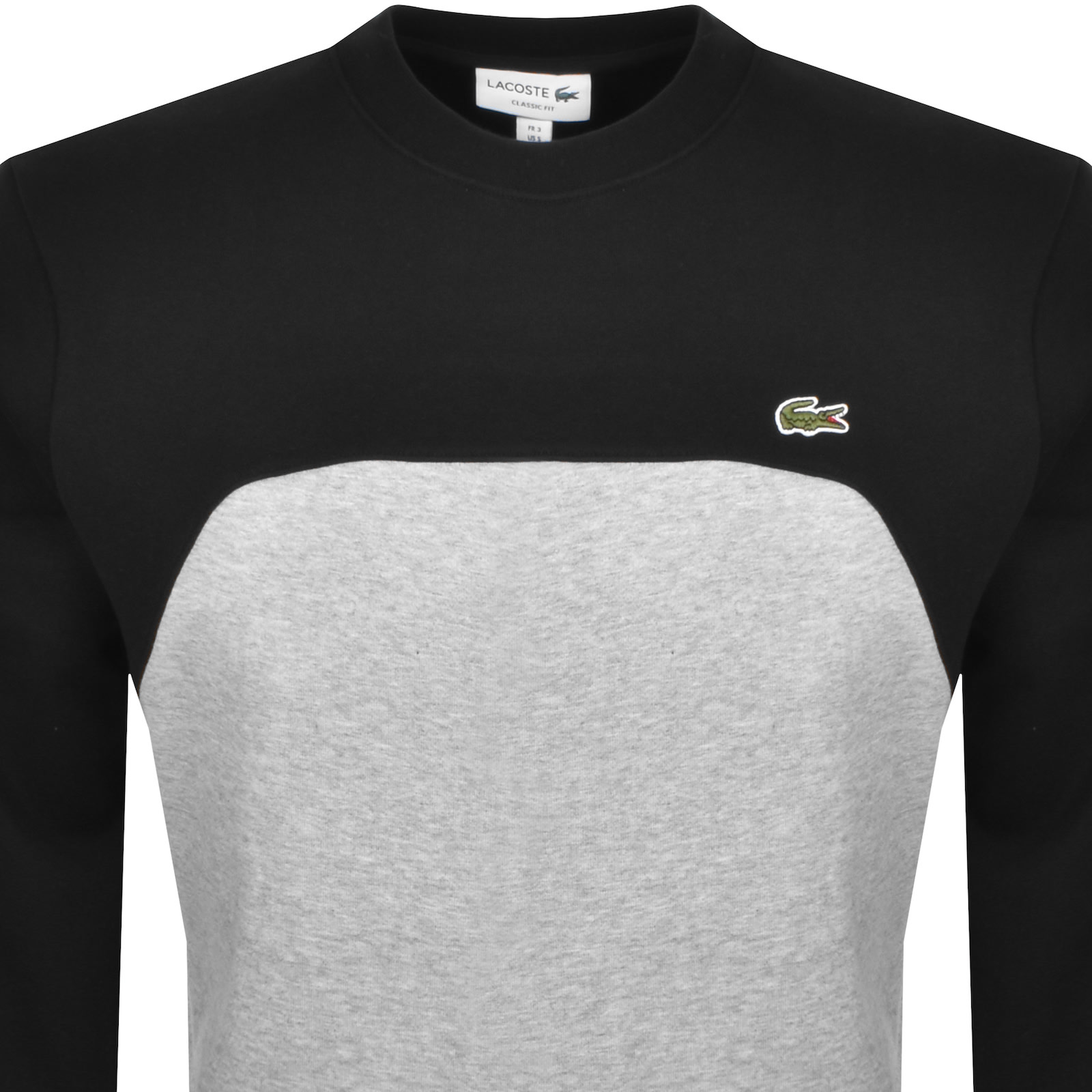 Lacoste Colour Block Sweatshirt Black In Black