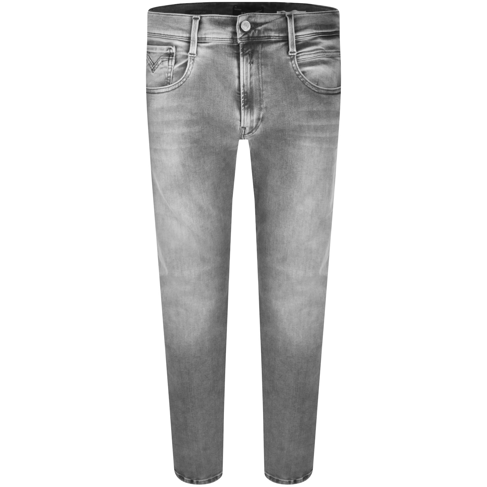 Replay Anbass Slim Fit Light Wash Jeans Grey In Grey