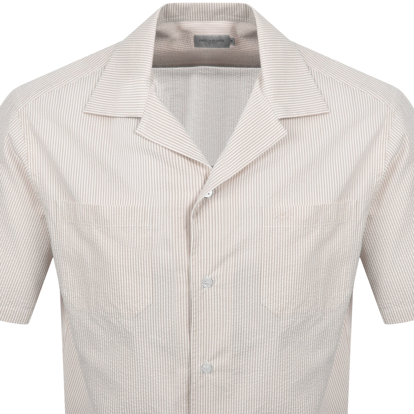Paul &amp; Shark Paul And Shark Riviera Seersucker Shirt Beige In Beige